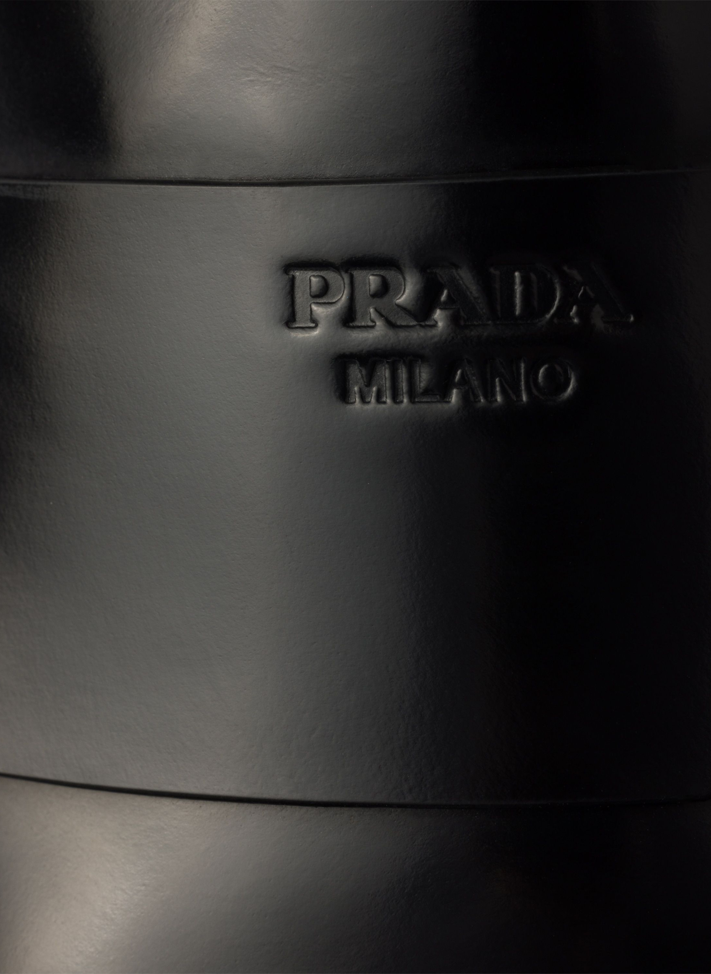 Mocassins en cuir brossé PRADA Noir