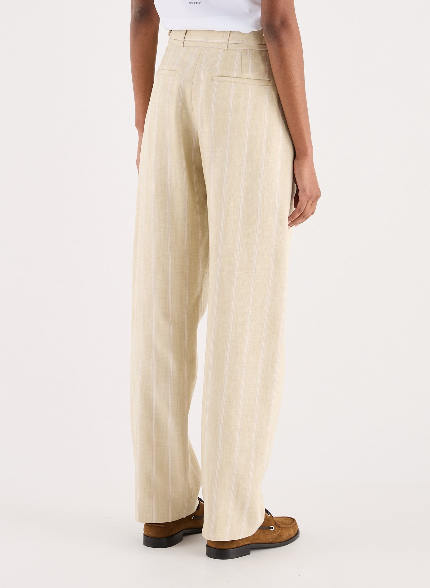 Pantalon rayé Saluza SAMSOE SAMSOE Beige