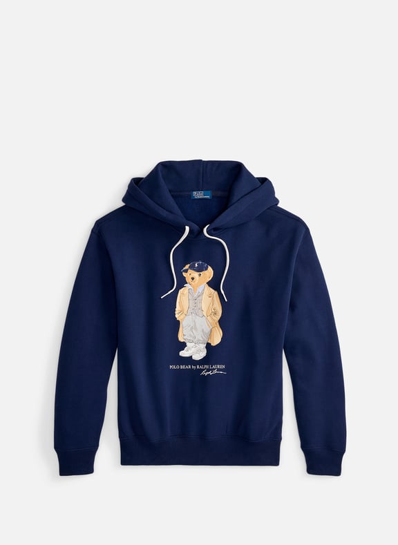 Cotton Hooded Sweatshirt Blue by POLO RALPH LAUREN POLO RALPH LAUREN Cotton Hooded Sweatshirt Blue