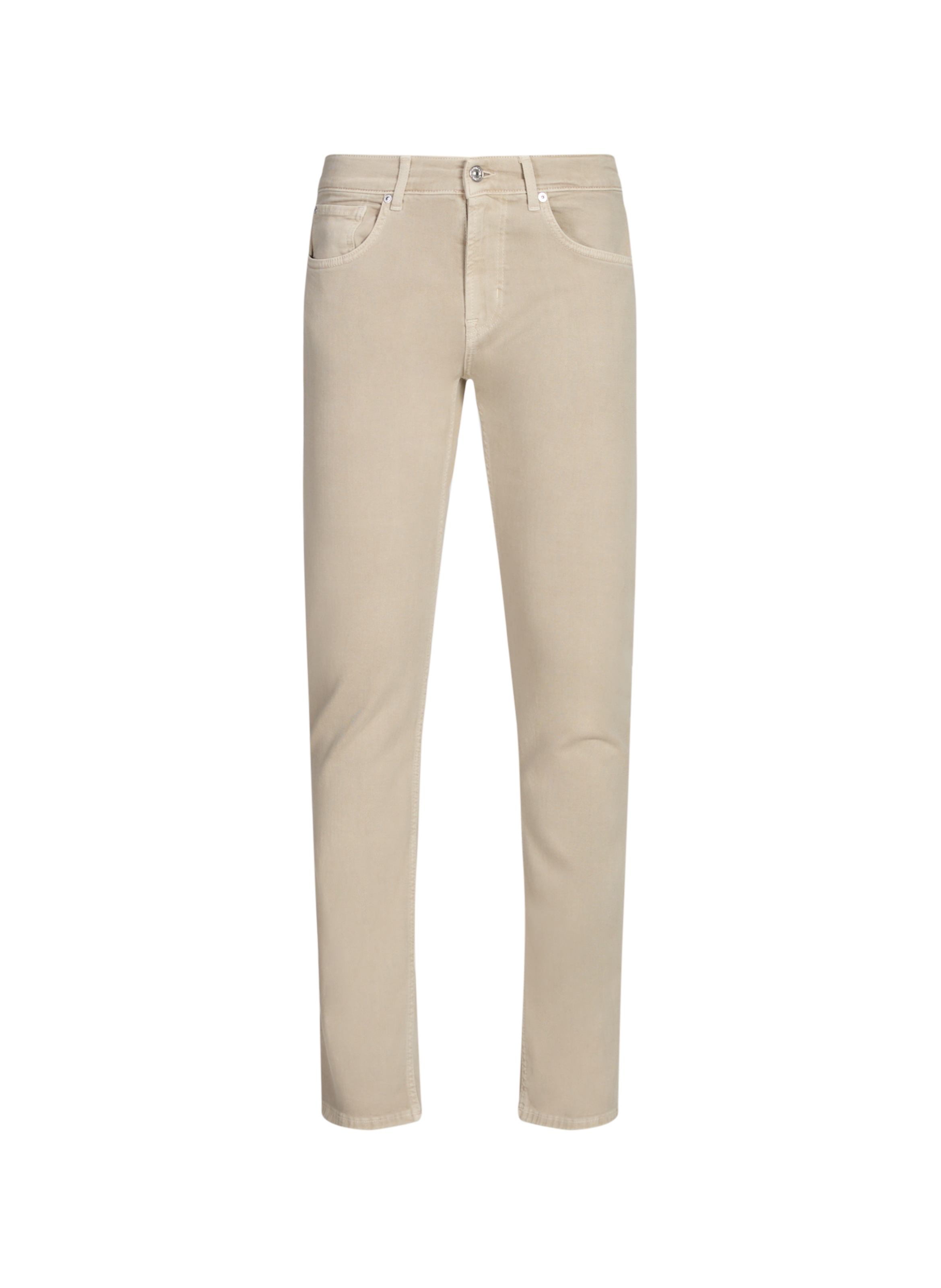 7 FOR ALL MANKIND Jeans droit taille normale en coton mélangé Marron