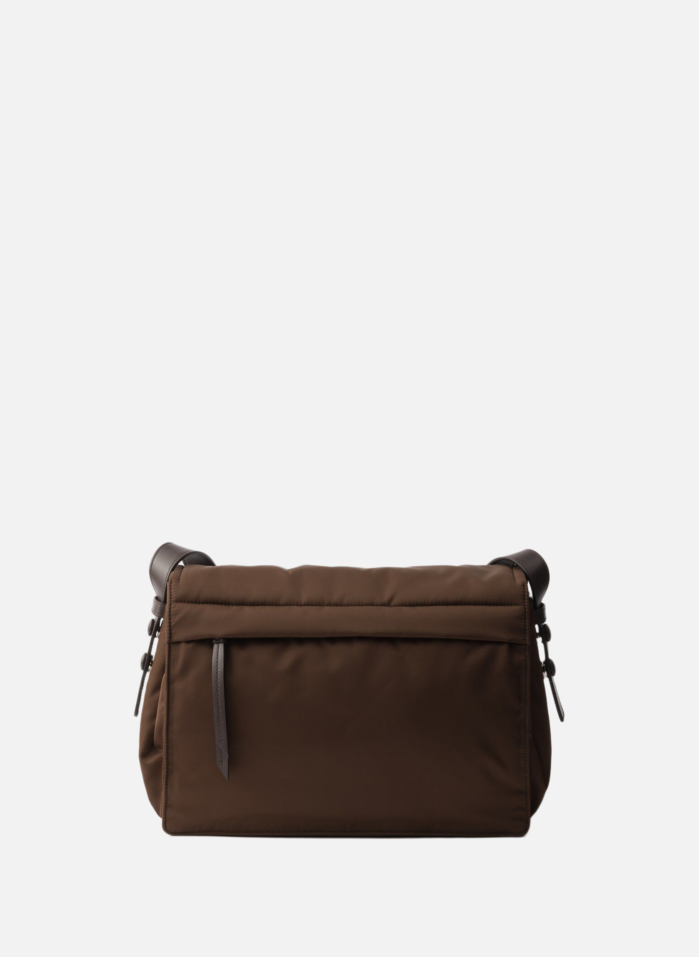 Sac porté épaule prada traveller en re-nylon matel PRADA Marron