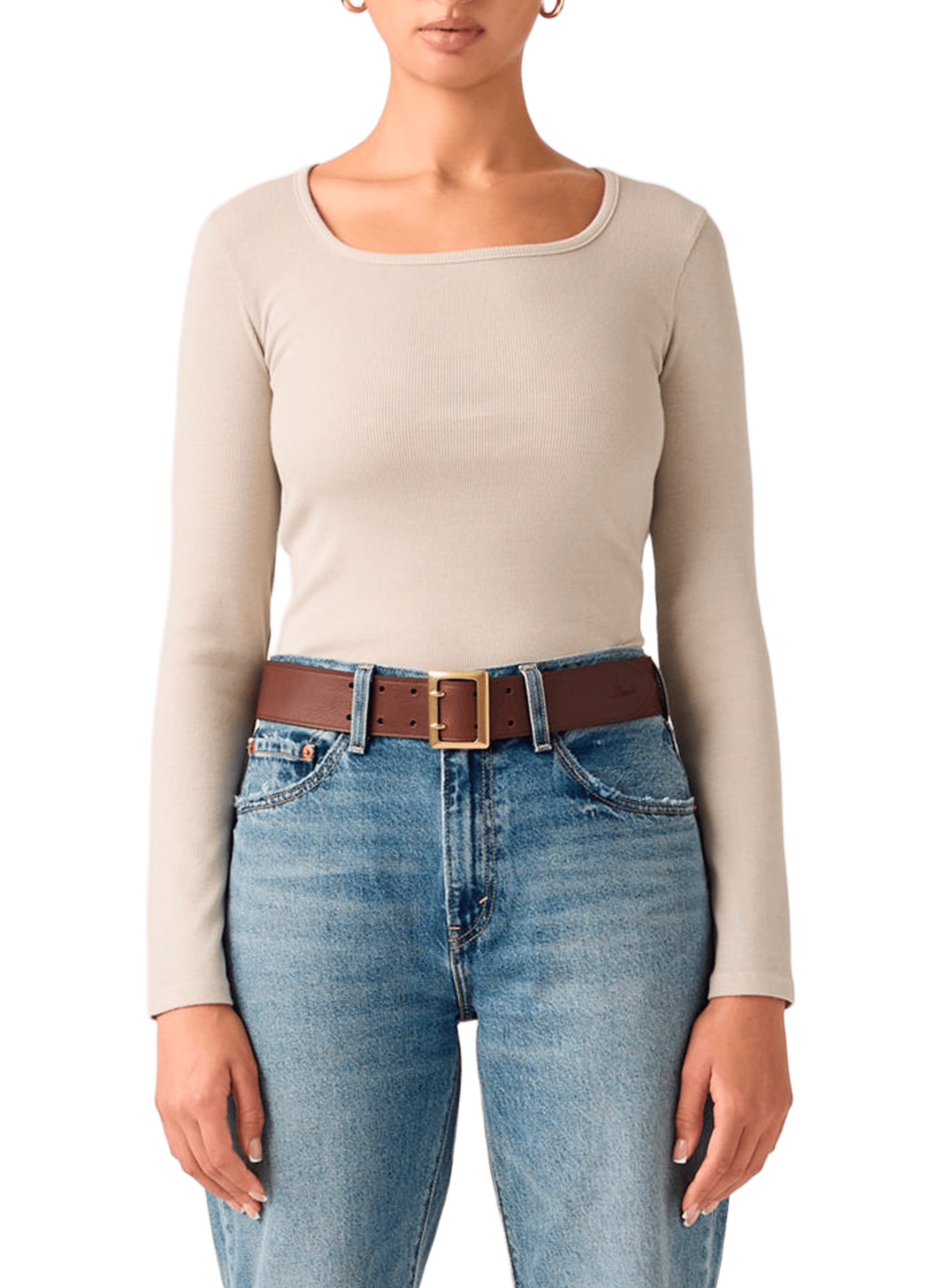 T-shirt droit en coton mélangé LEVI'S Gris