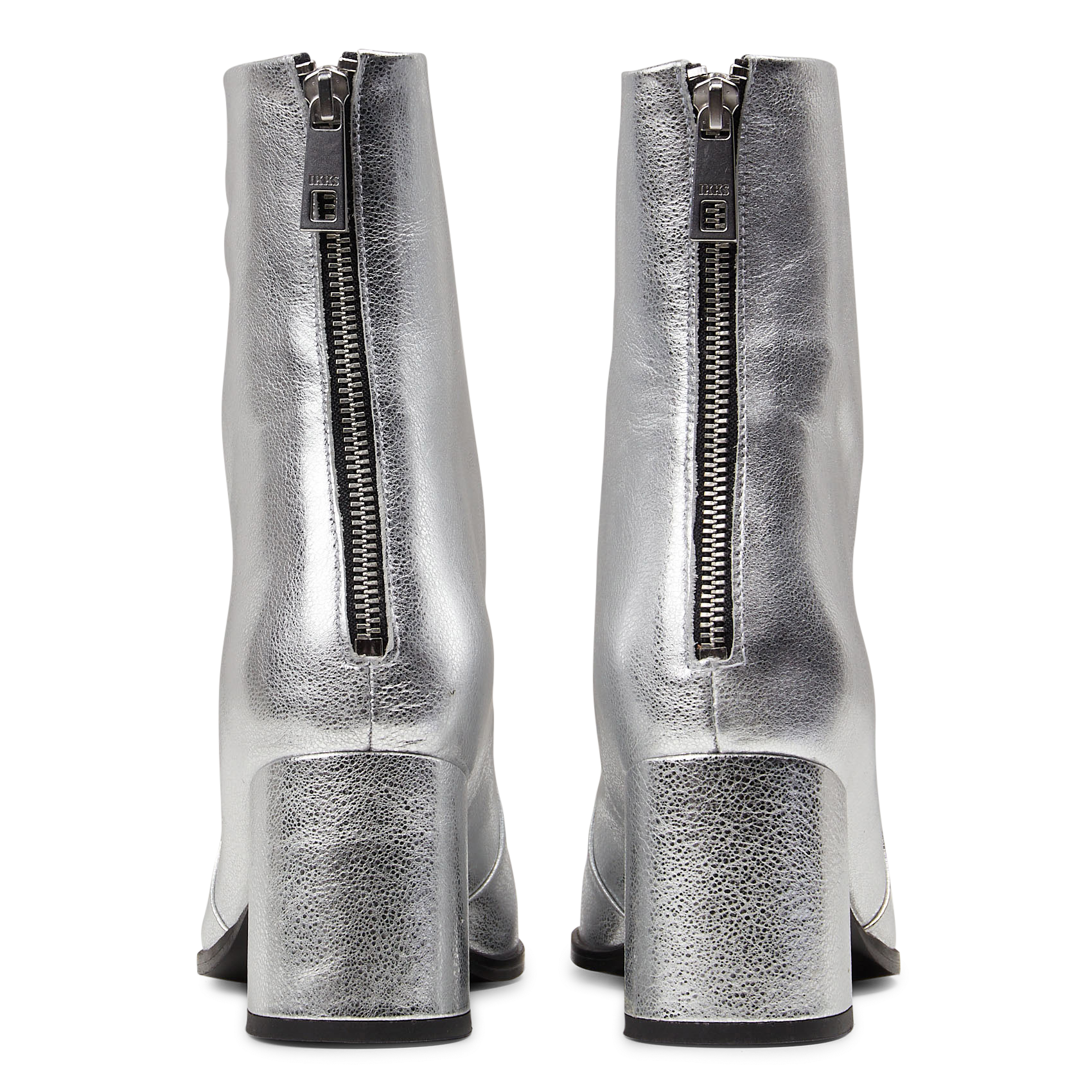 Bottines en cuir IKKS Argent