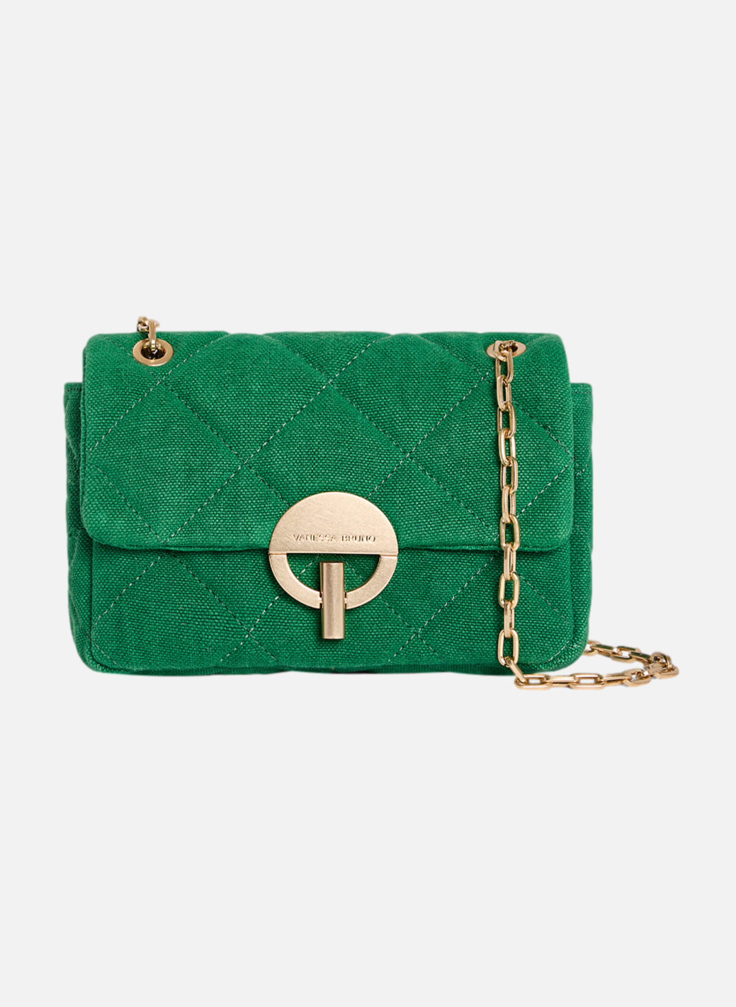 Moyen Sac Moon en Lin VANESSA BRUNO Vert
