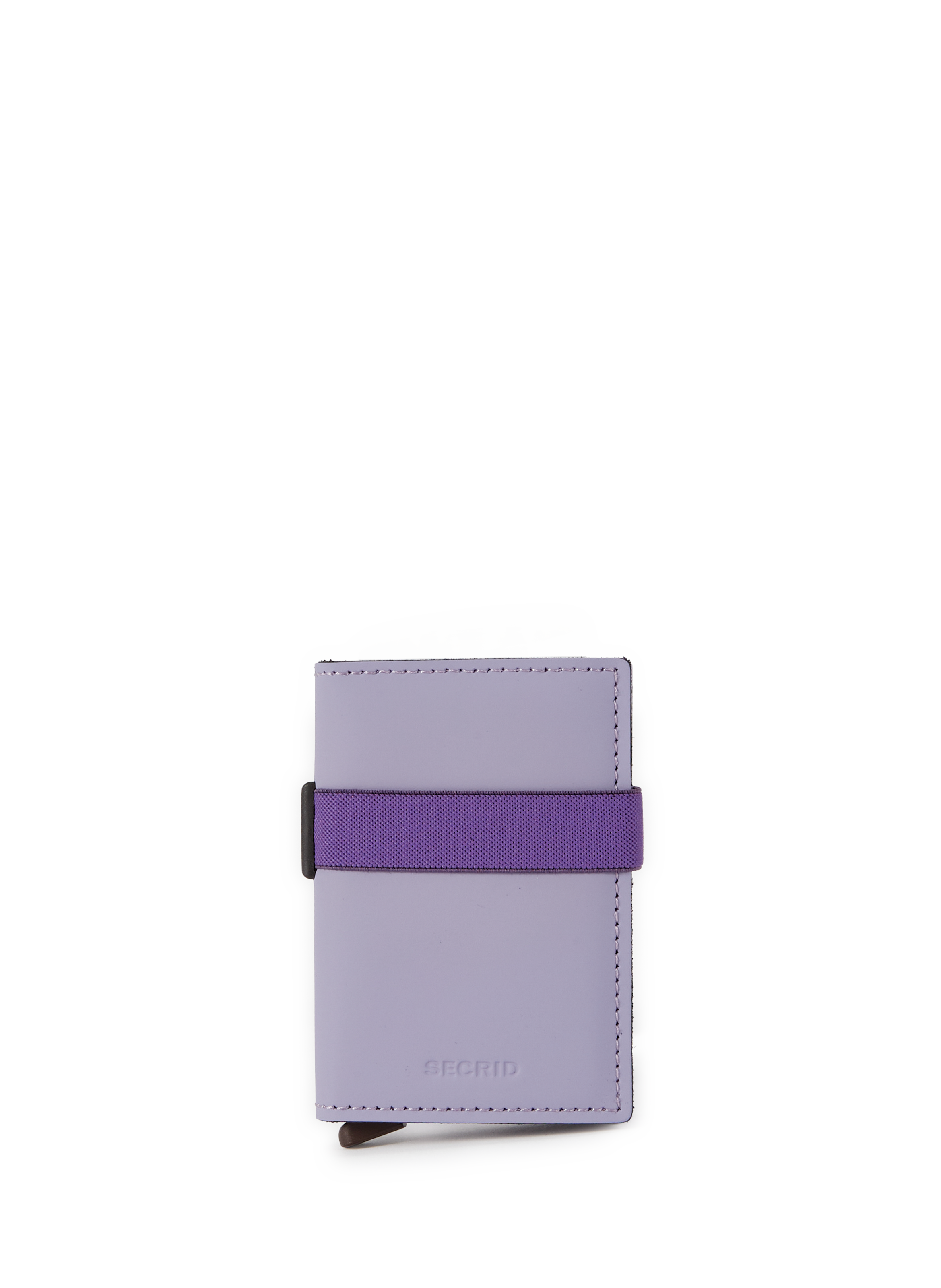 Mini leather cardholder with elastic band SECRID Purple