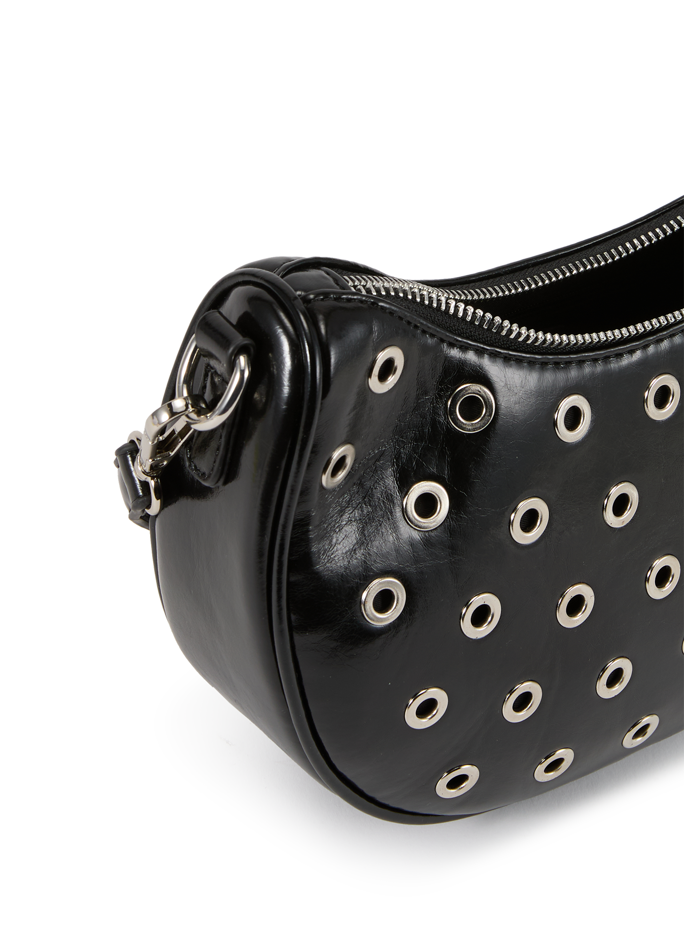 Sac à bandoulière avec oeillets AU PRINTEMPS PARIS Noir