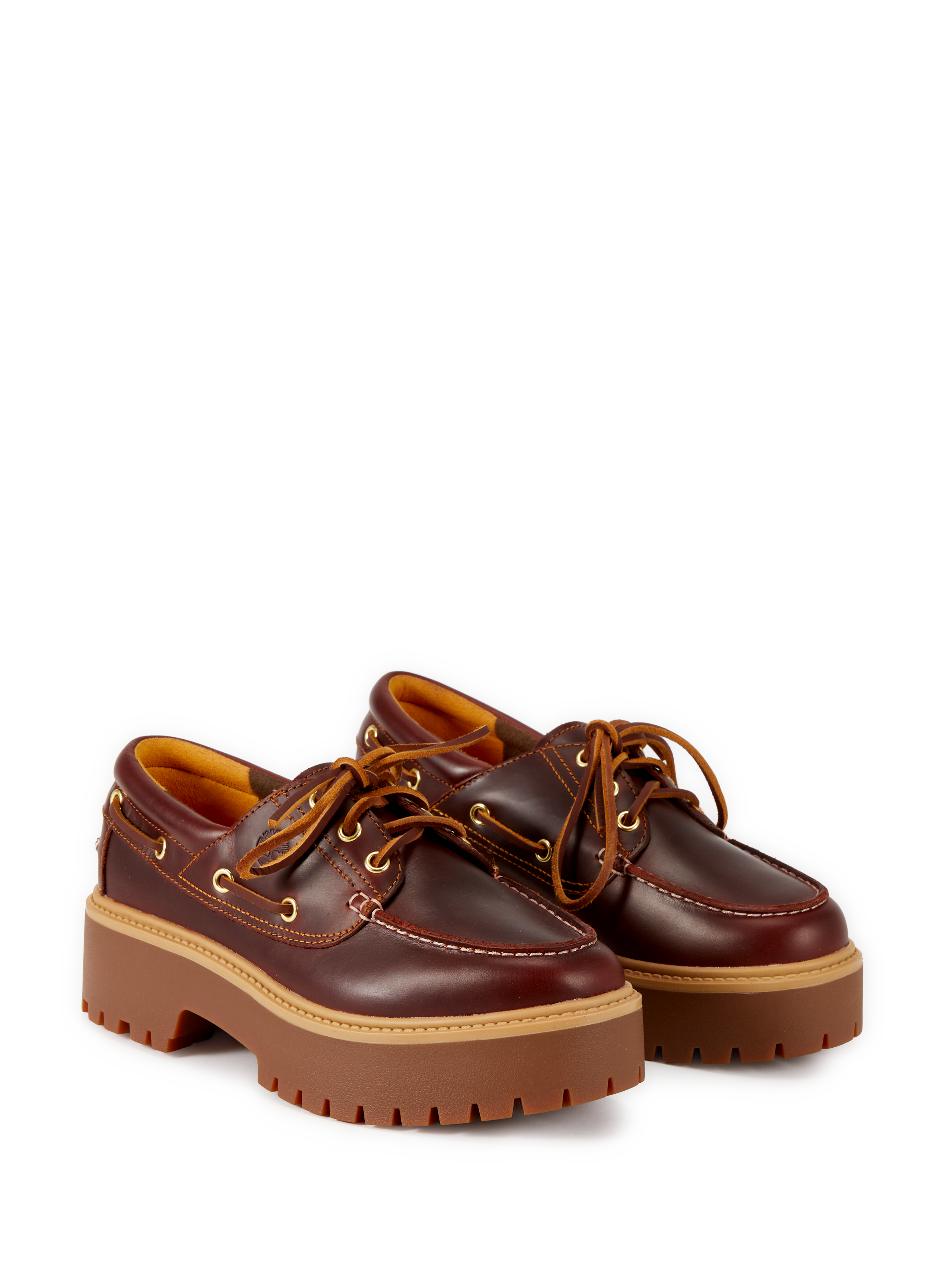 Wedge suede leather boat shoes TIMBERLAND Brown