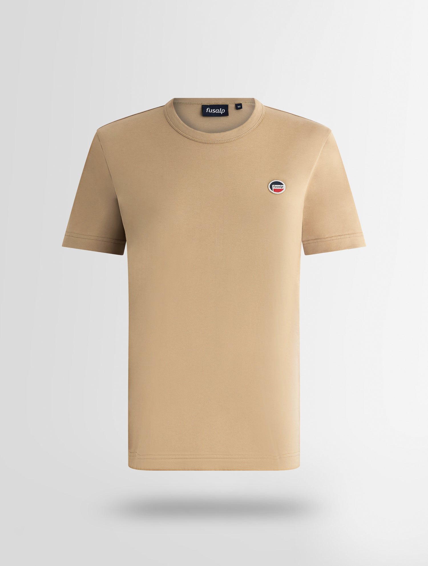 T-shirt manches courtes talixe col rond coupe regular FUSALP Beige