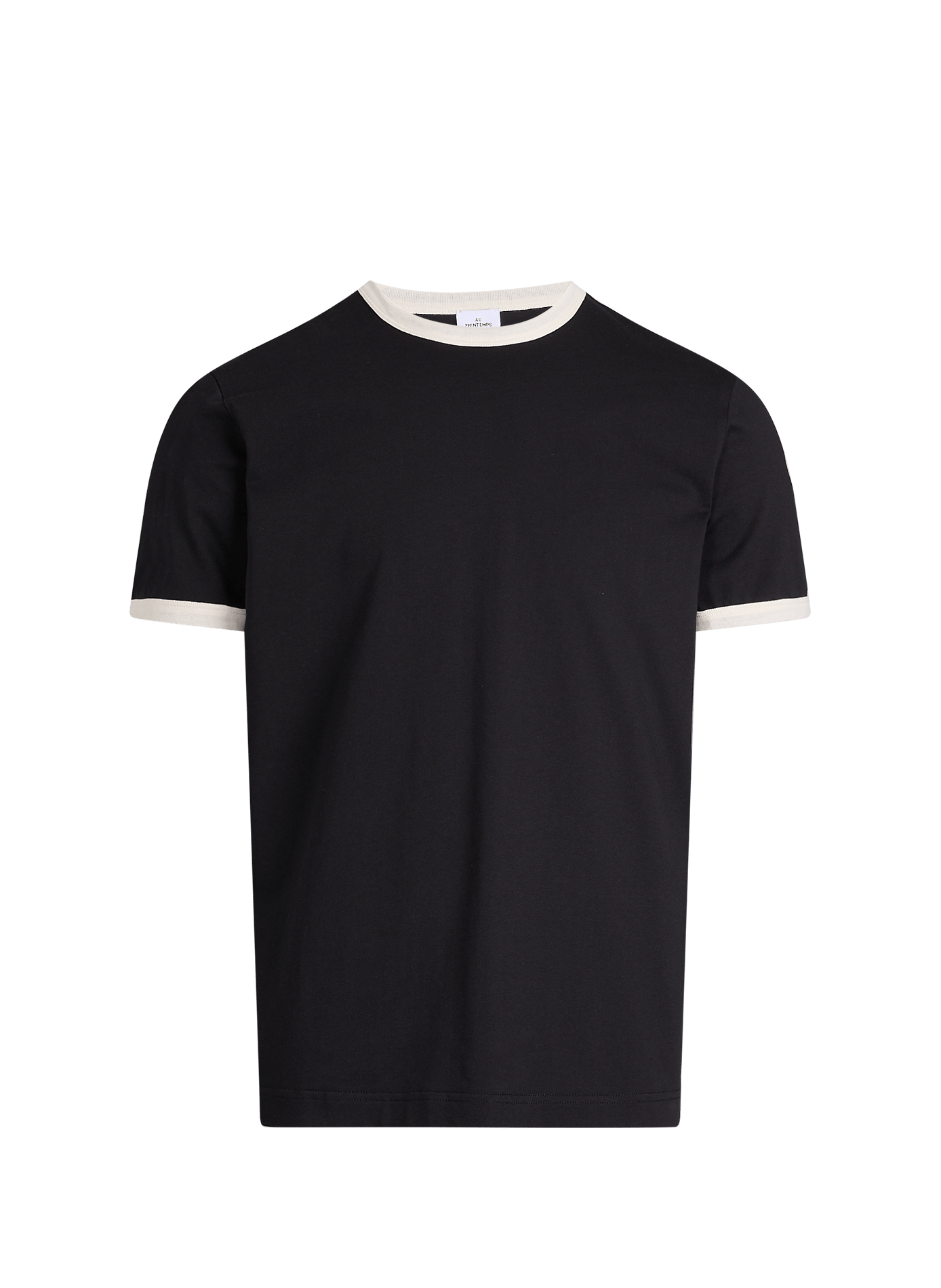 Classic Cotton T-Shirt AU PRINTEMPS PARIS Black
