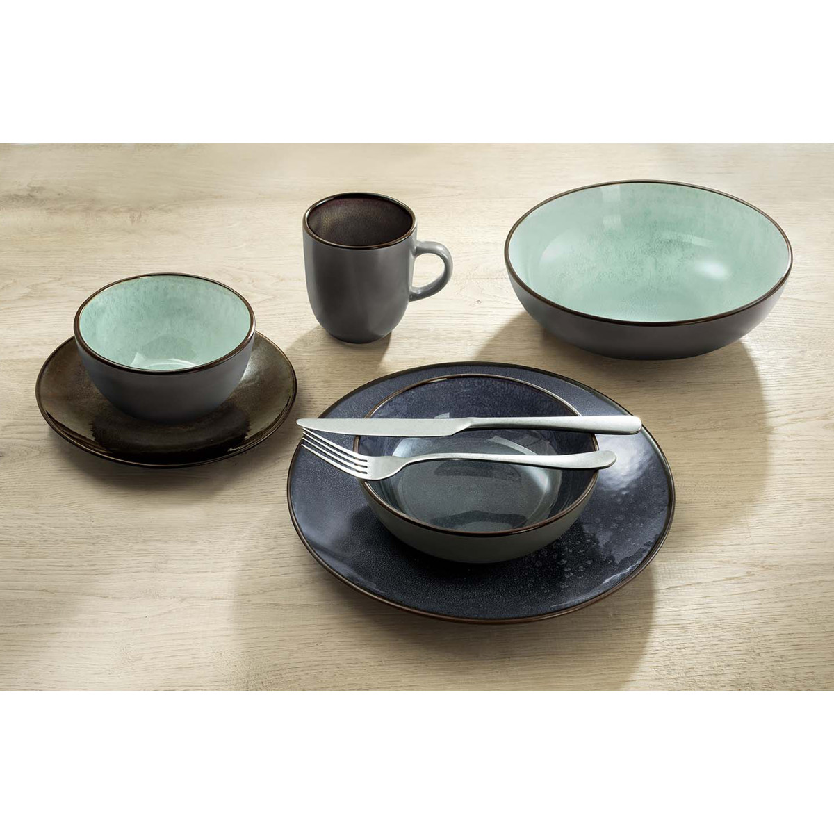 Feeling - assiette plate 26.5 cm (lot de 6) MEDARD DE NOBLAT Marron