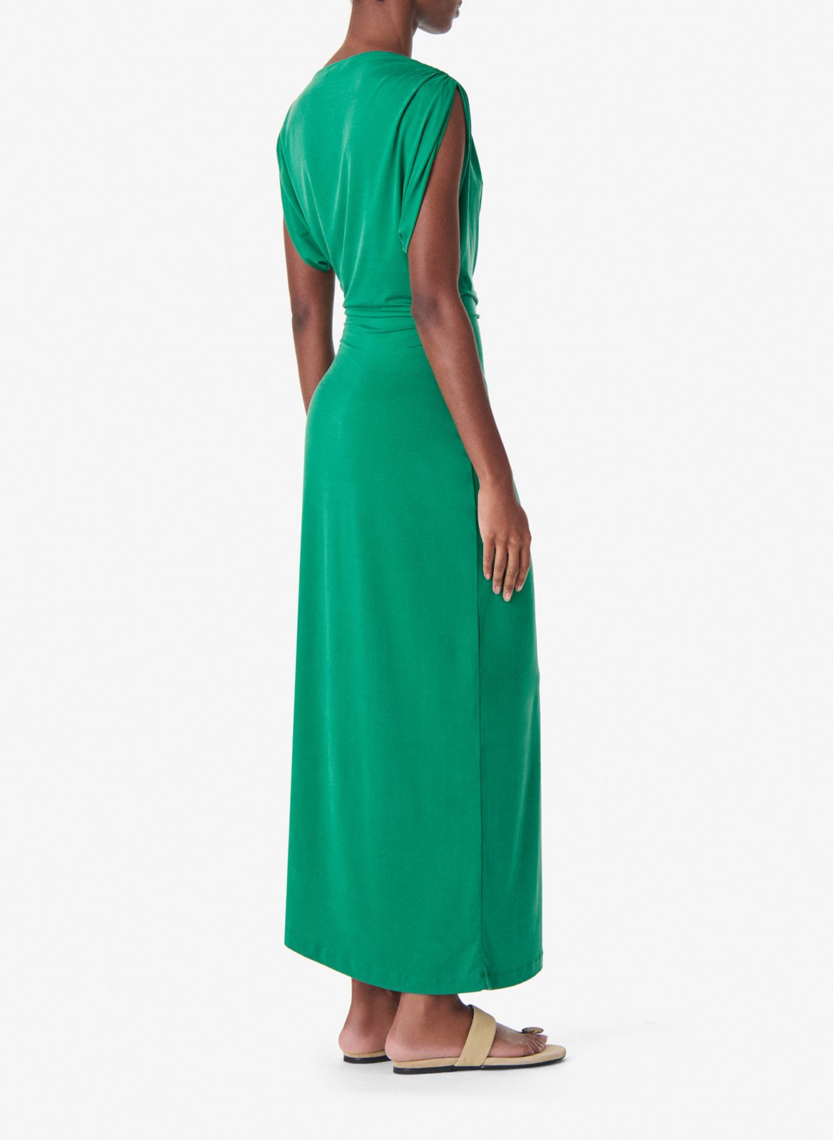 Robe longue col rond eoane IRO Vert