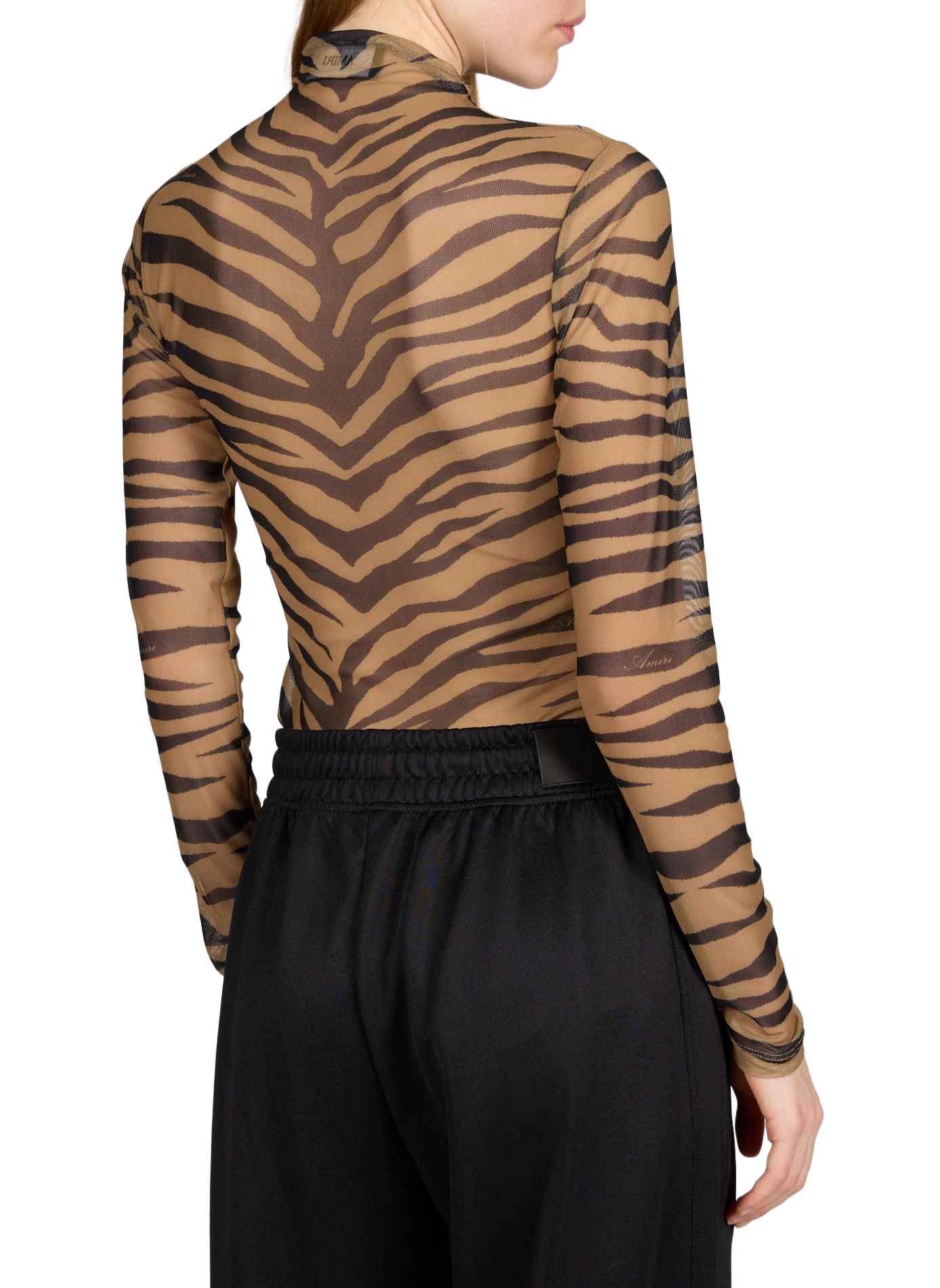 Durchsichtiges Zebra-Top mit langen Ärmeln AMIRI Mehrfarbig