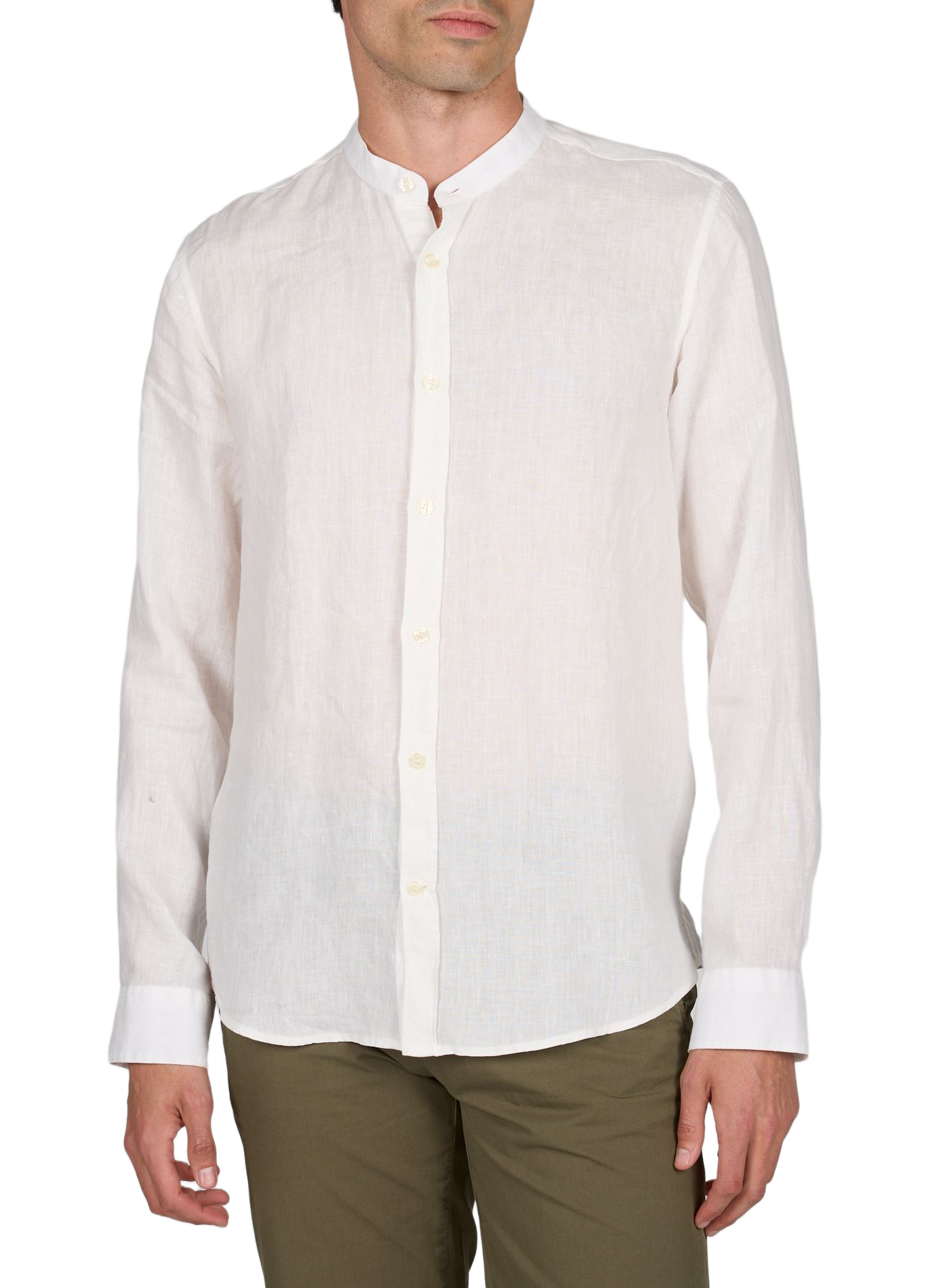 Round neck linen shirt LAFAURIE Beige