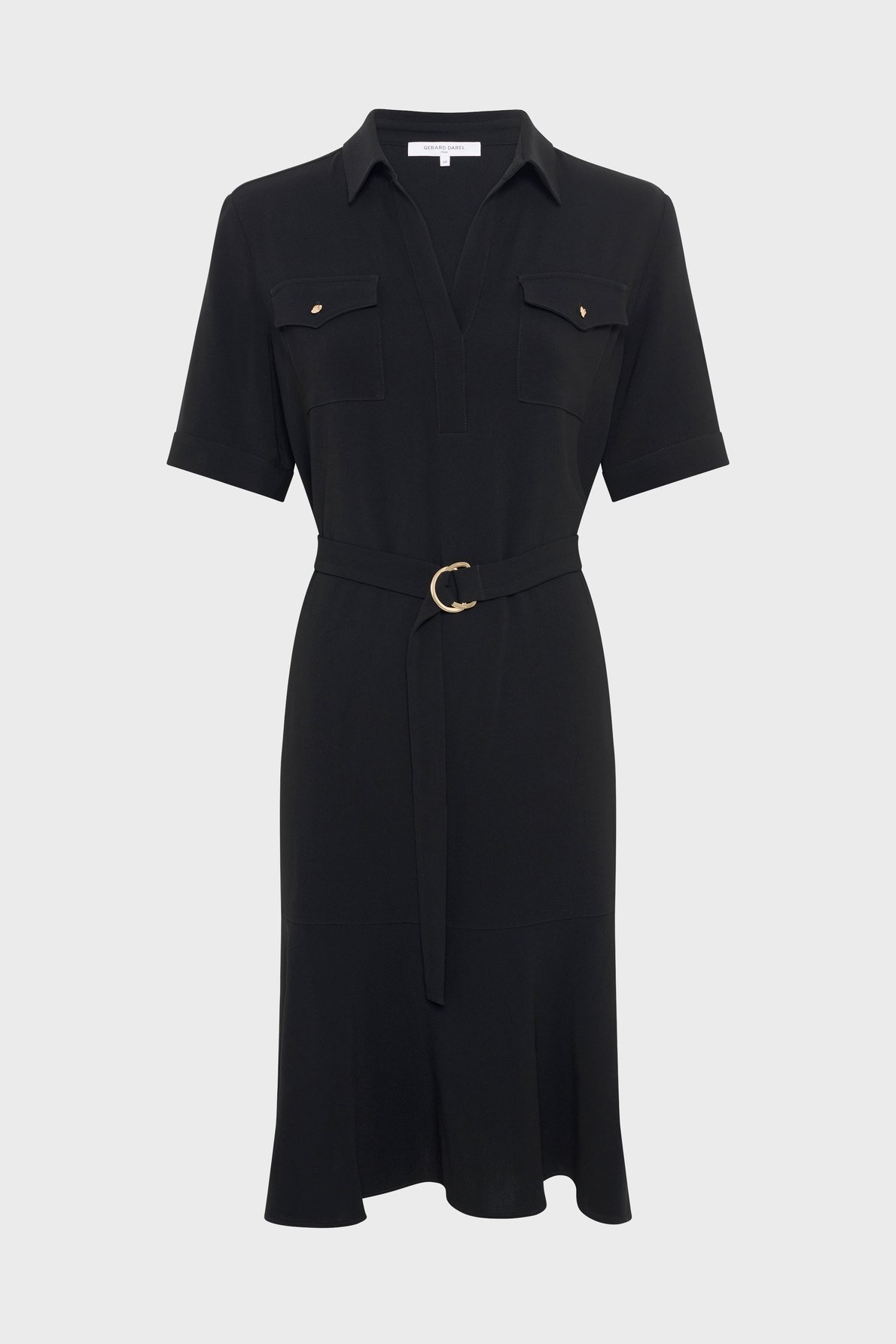 Robe chemise en microfibre -romyne GERARD DAREL Noir