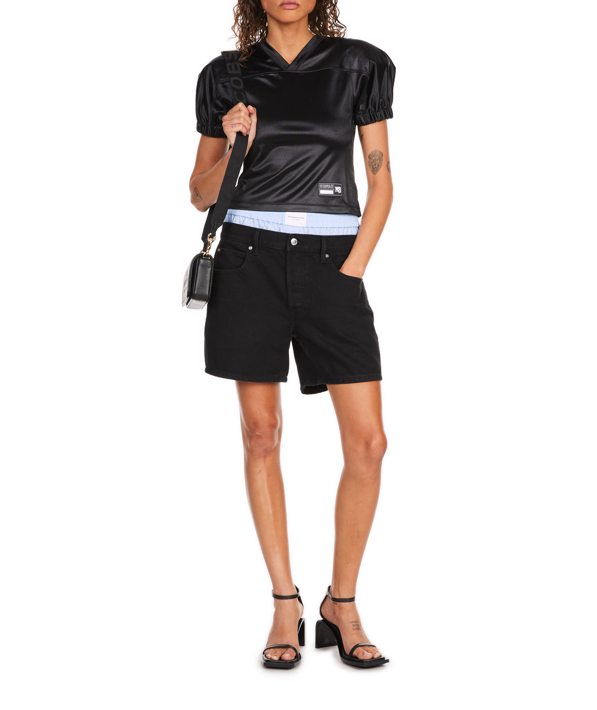 The Leather Mini Shoulder Bag in leather MARC JACOBS Black