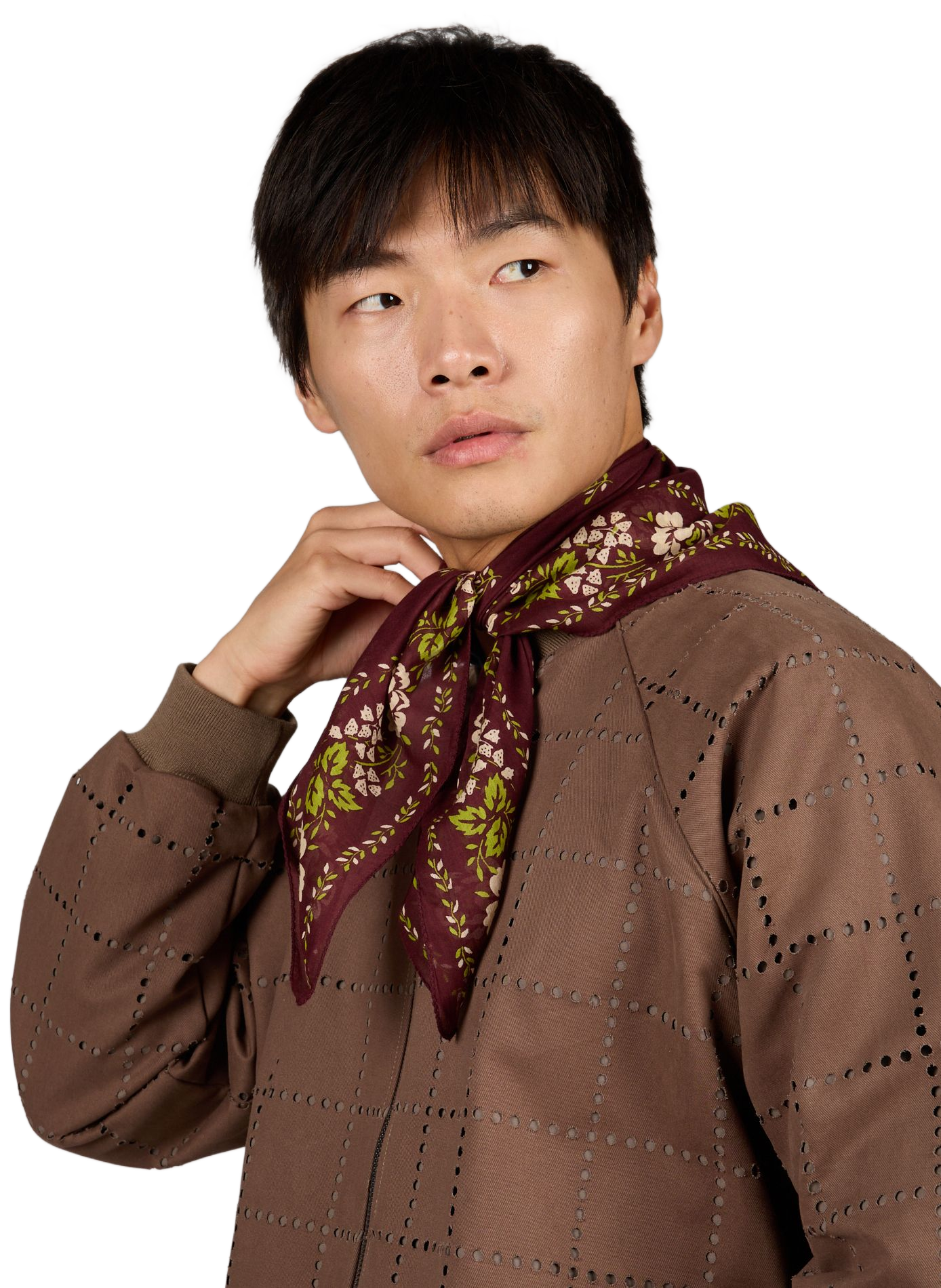 Printed Cotton Scarf MOISMONT Purple