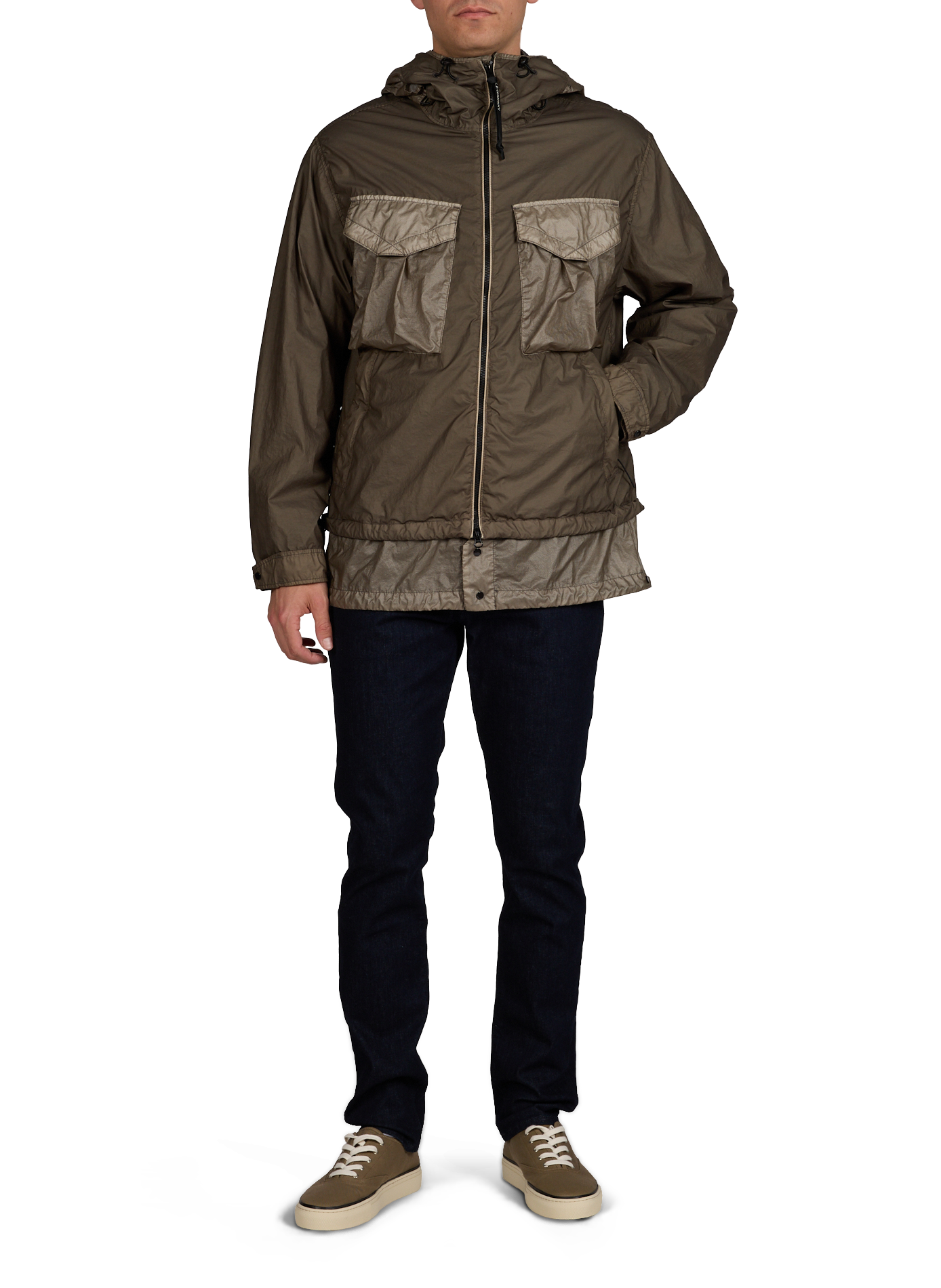 Veste Bi-TM Mixed Goggle à capuche CP COMPANY Gris