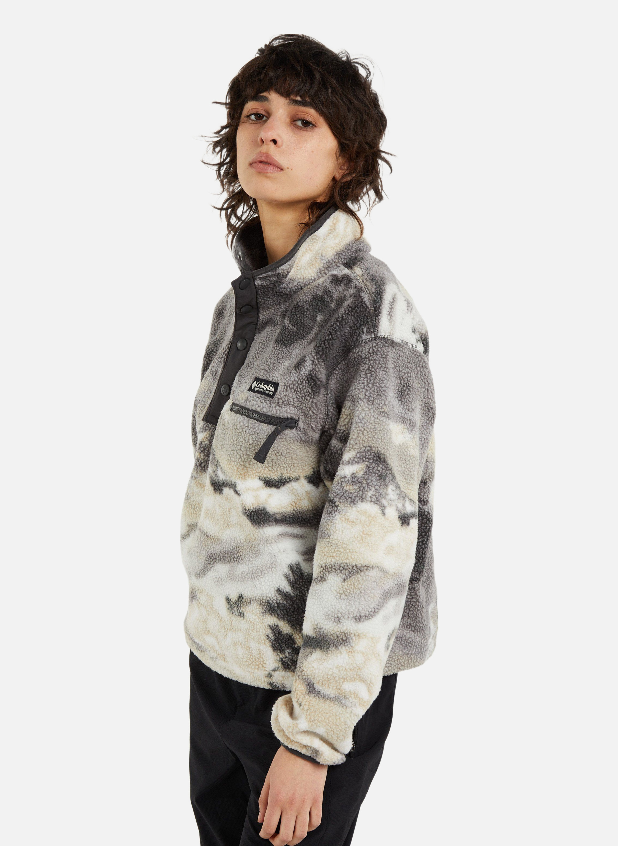 Polaire helvetia ii printed cropped half snap COLUMBIA Gris