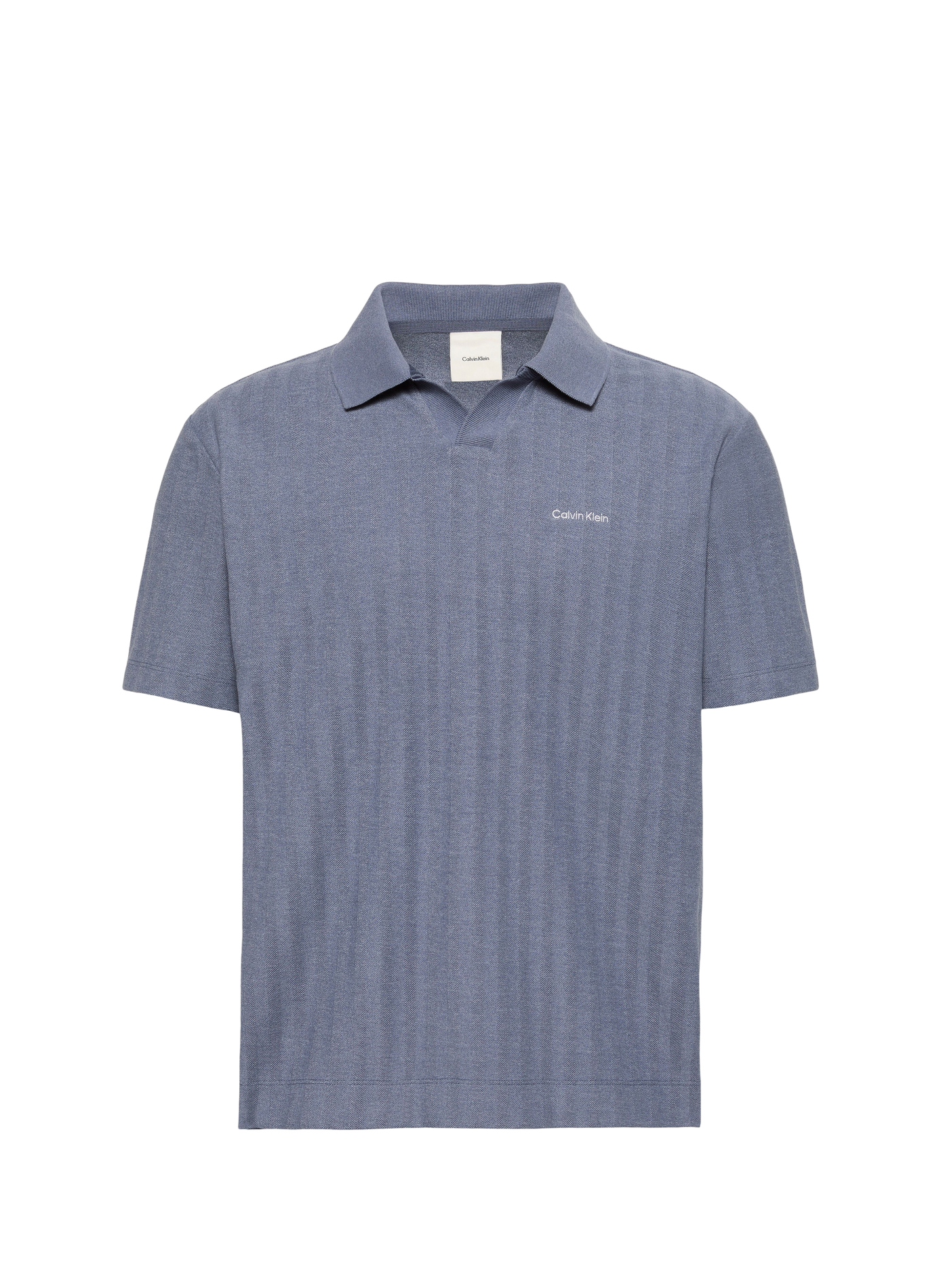Polo rayé à manches courtes en coton mélangé CALVIN KLEIN Beige