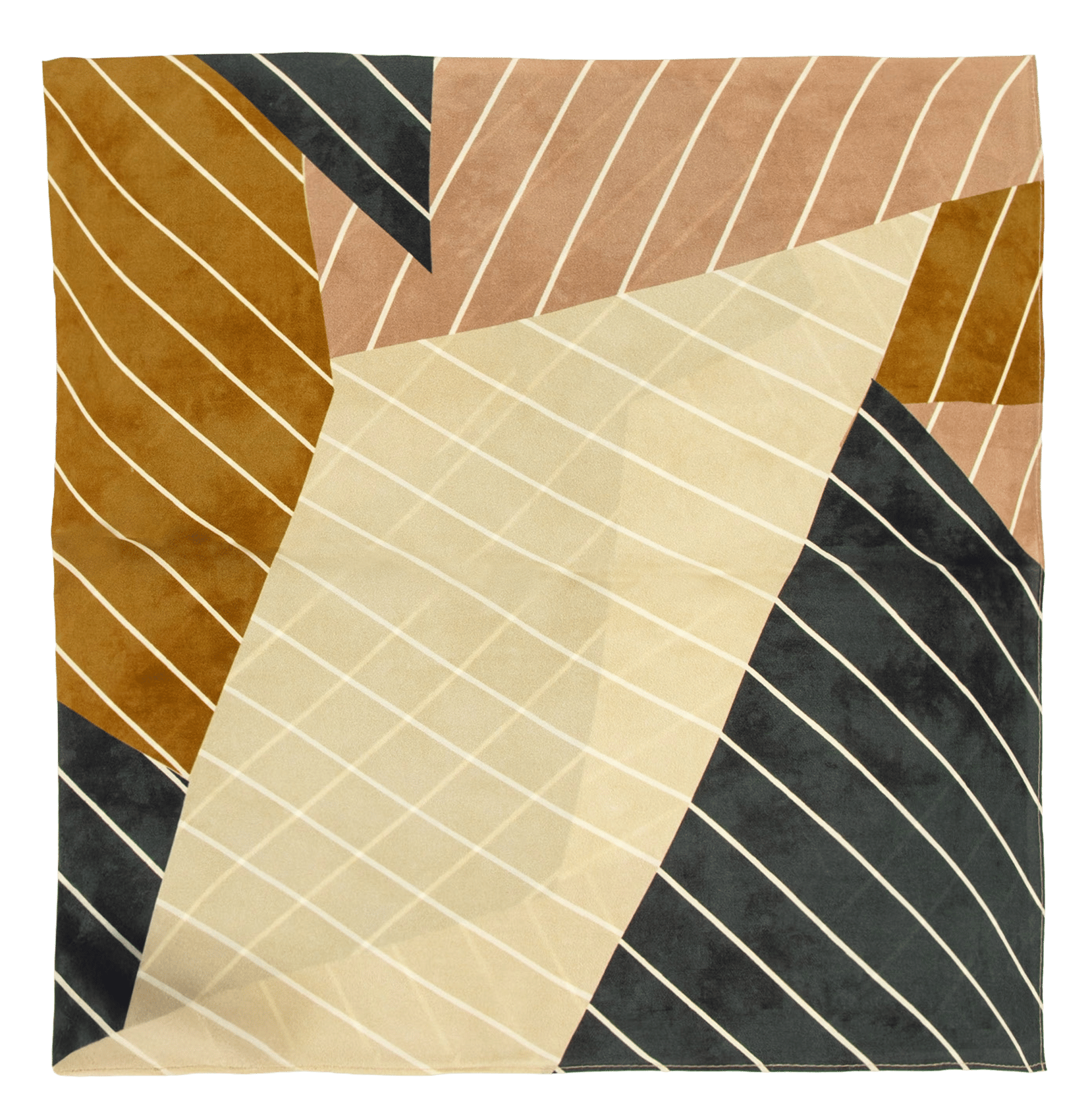 Foulard carré à imprimé exclusif en crêpe scarvi SESSUN Multicolore