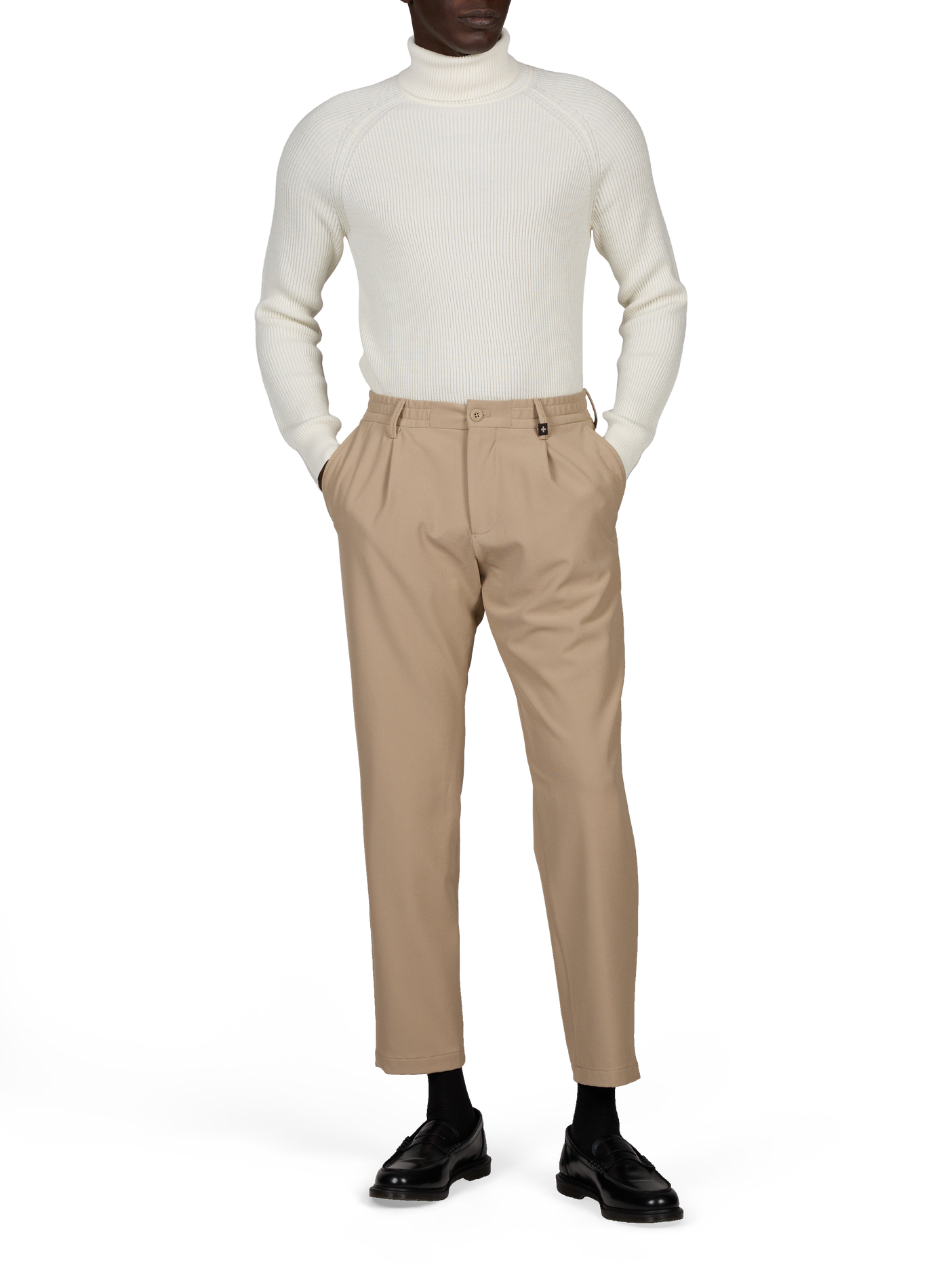 Ribbed wool-blend jumper STRELLSON Beige