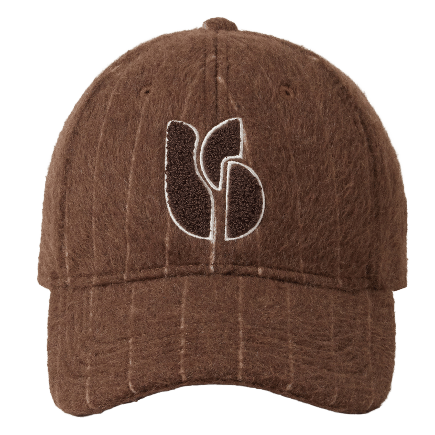 Geborduurde pet met strepen van Hugo. BA&SH Bruin
