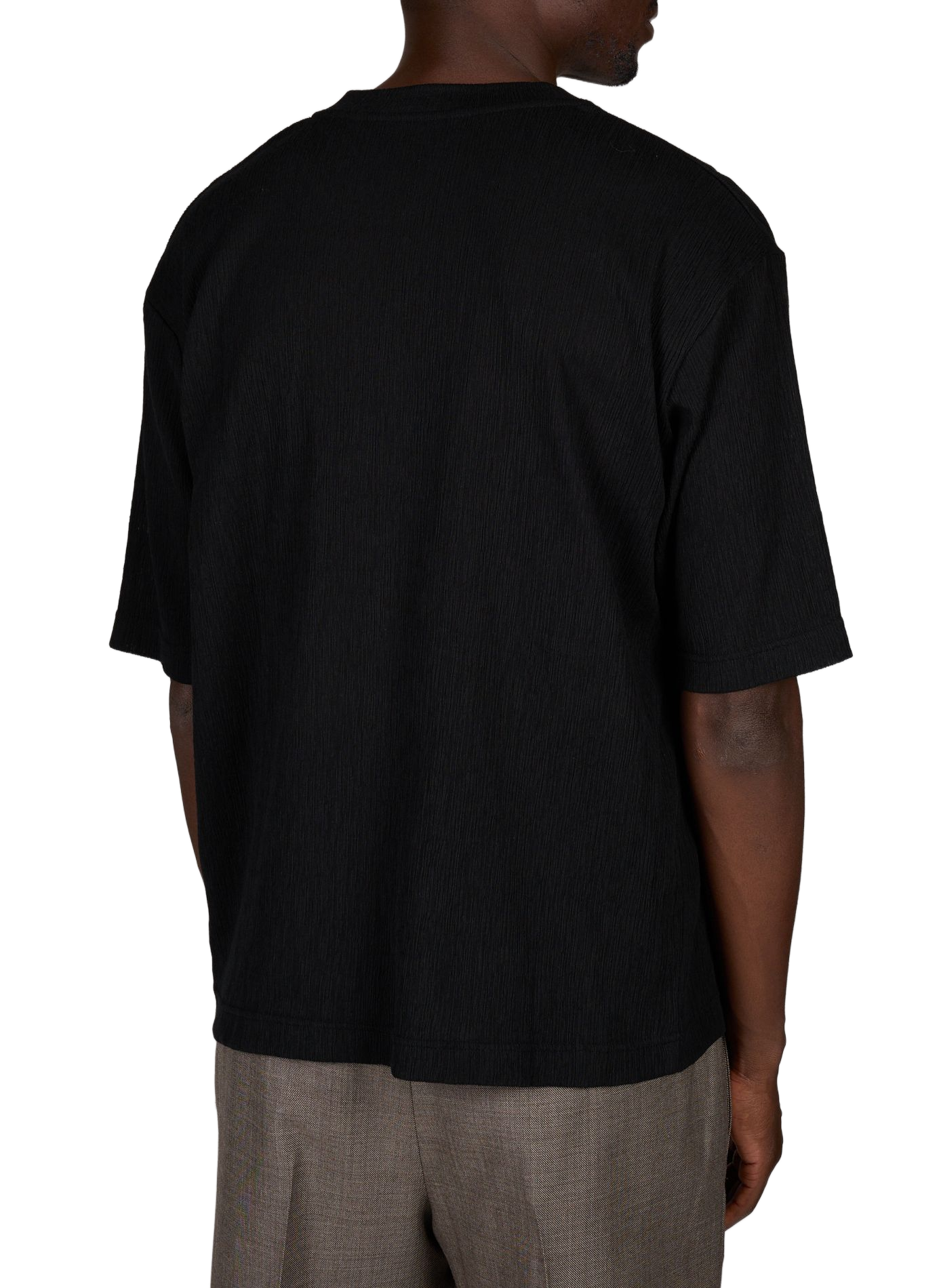Short-sleeved cotton-blend T-shirt  ISSEY MIYAKE Black