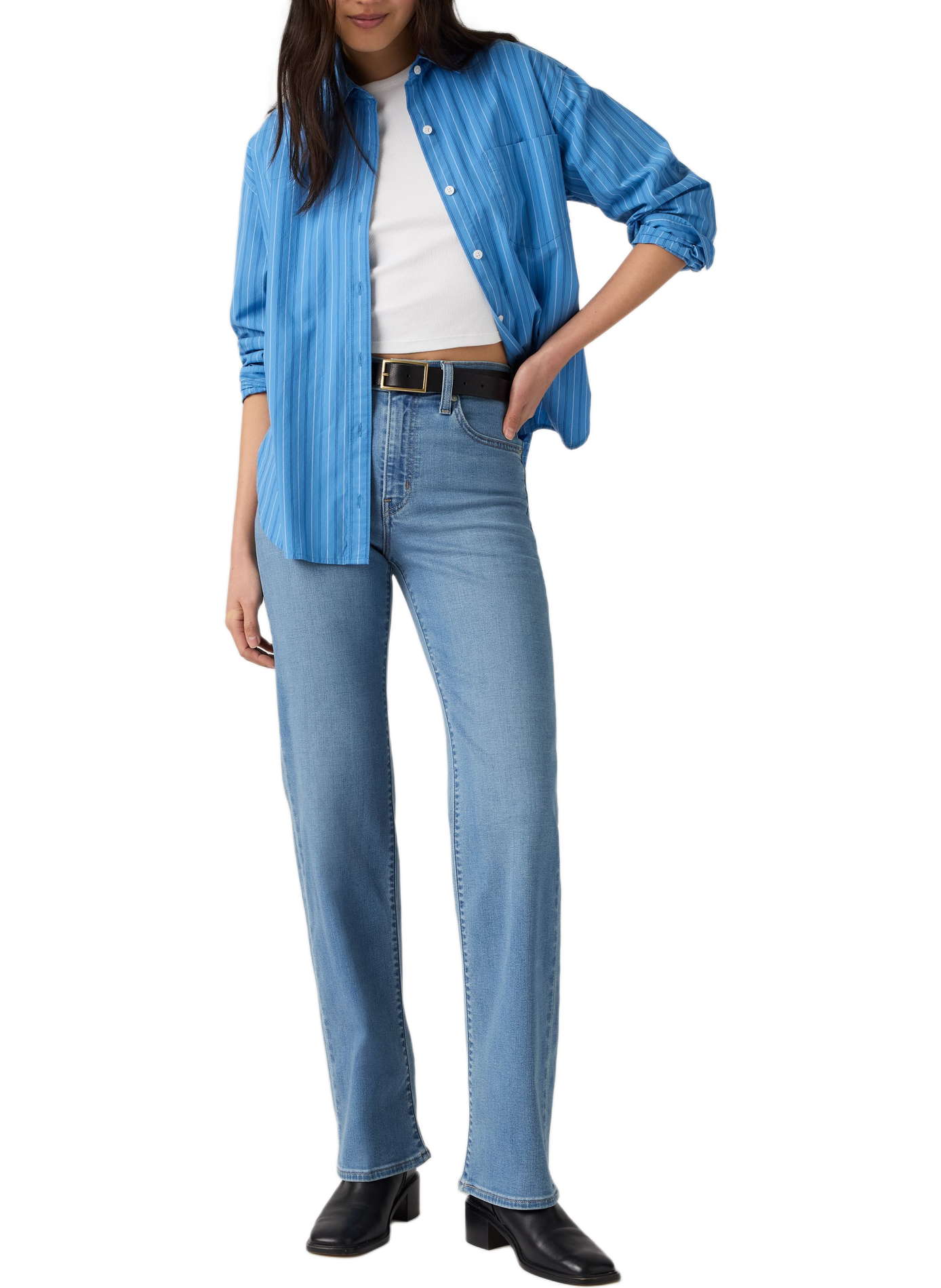 Gerade geschnittene blaue Jeans aus Baumwolle LEVI'S Blau