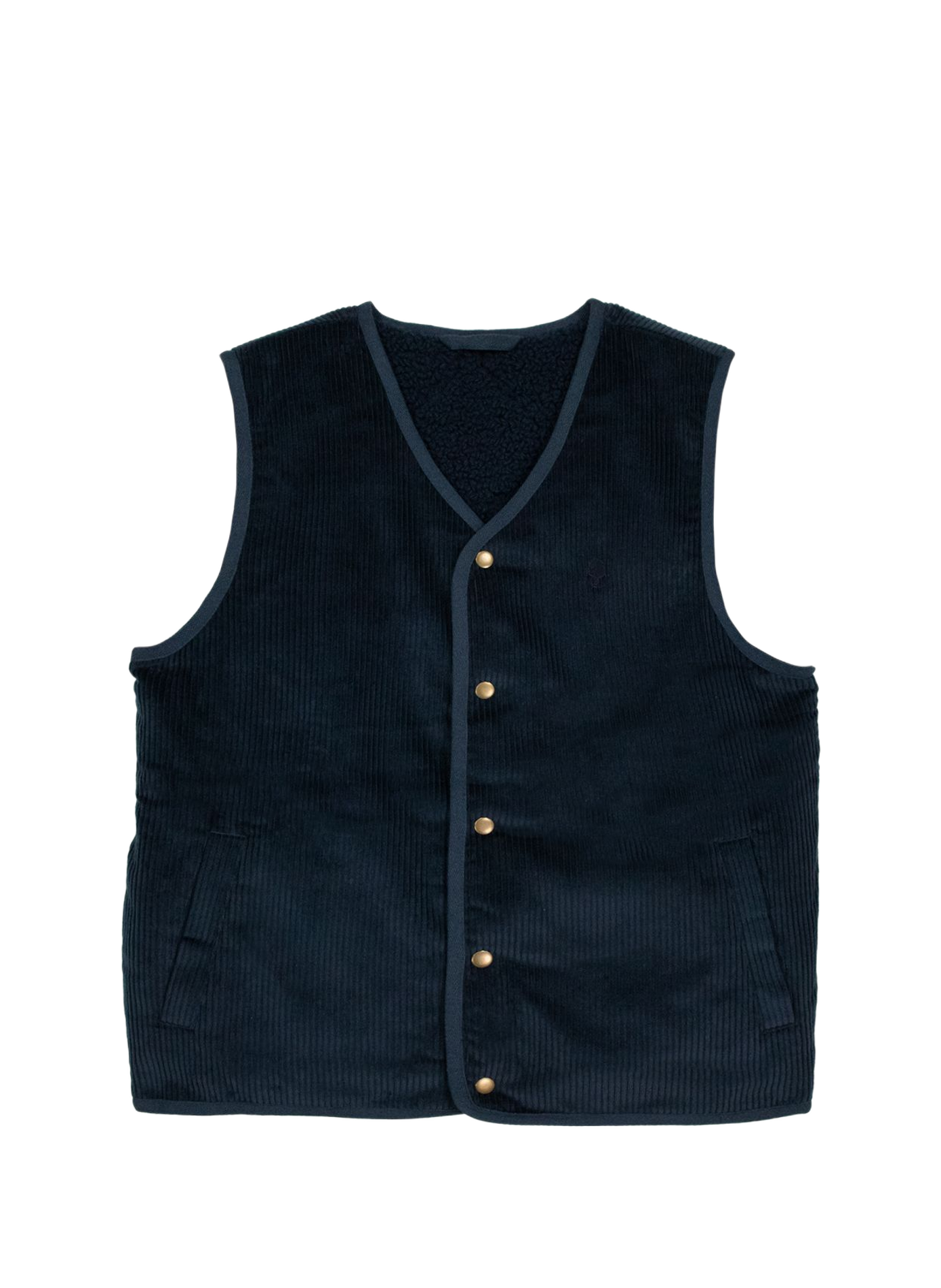 Reversible sleeveless jacket in cotton blend FAGUO Blue