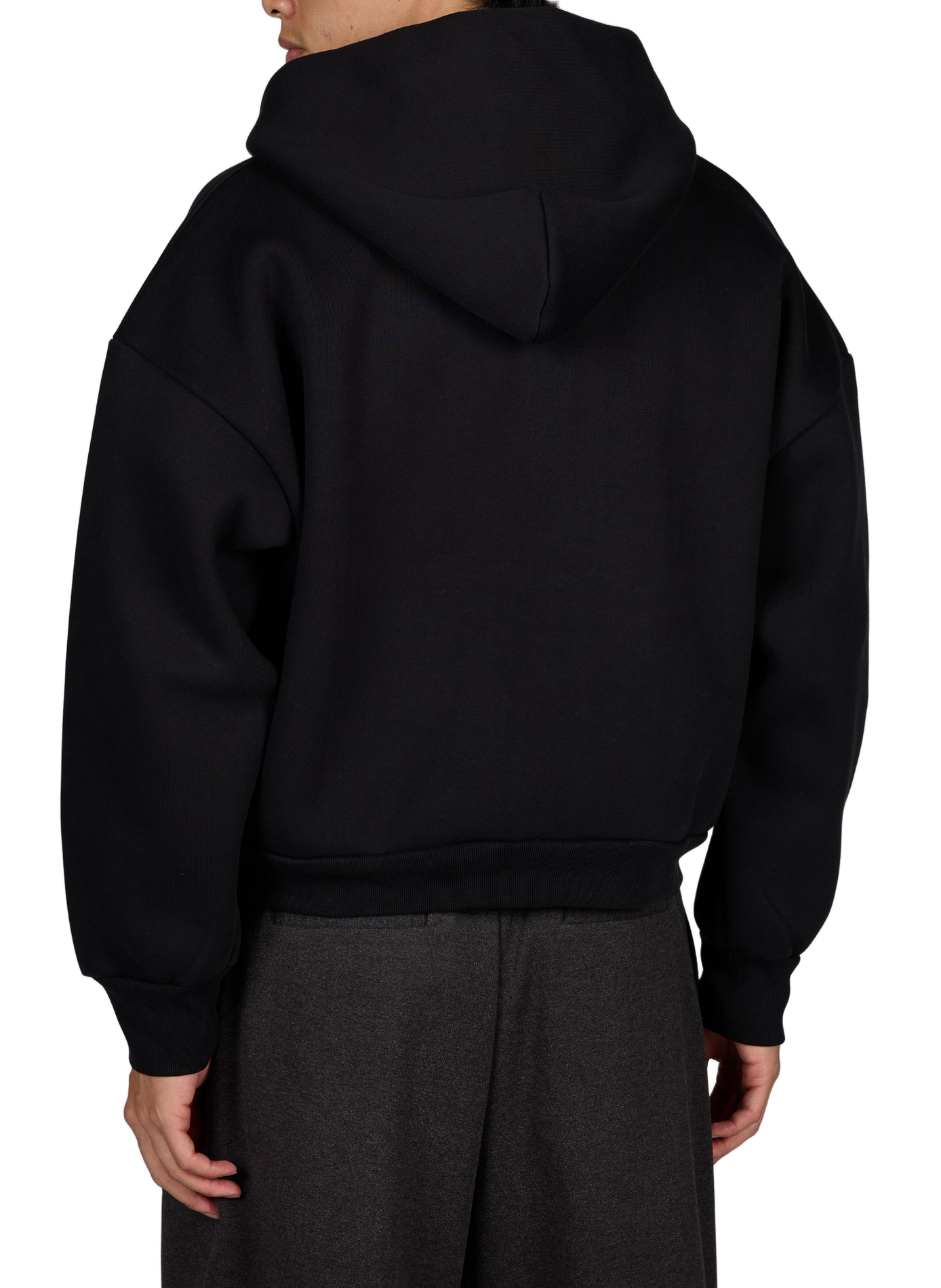 Oversized Plain Hooded Sweatshirt SEVENTH Black