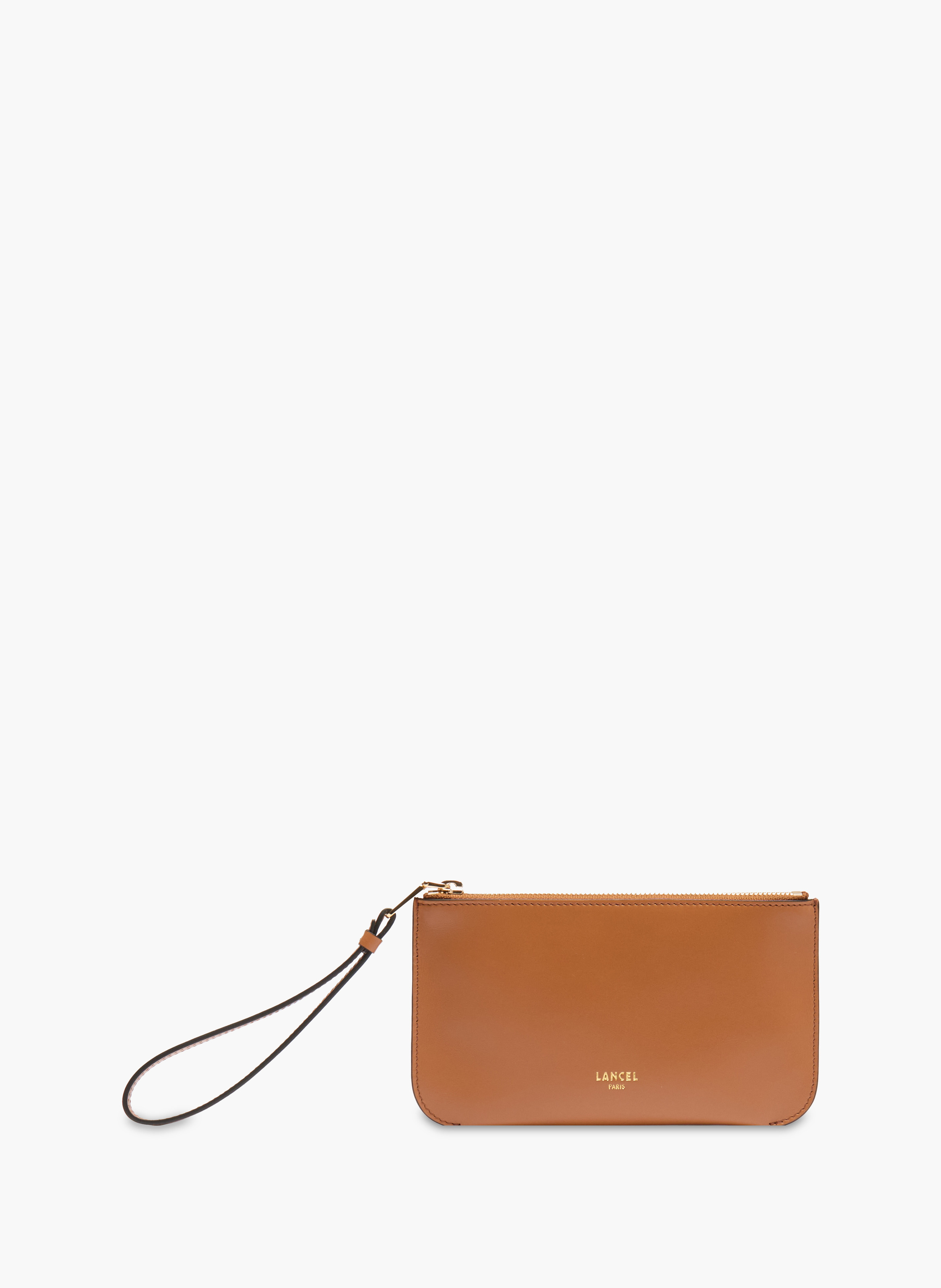 Pochette zippée m origami de lancel en cuir LANCEL Marron
