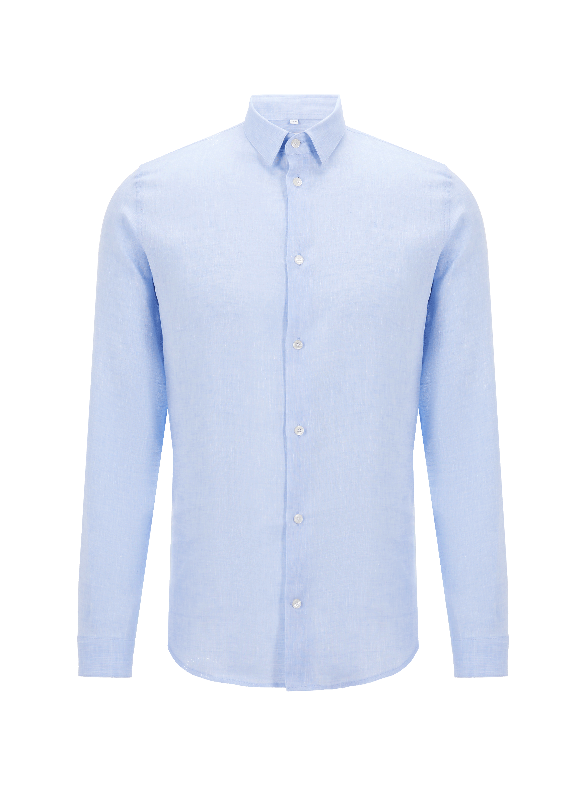 AU PRINTEMPS PARIS Chemise chinée en lin Bleu