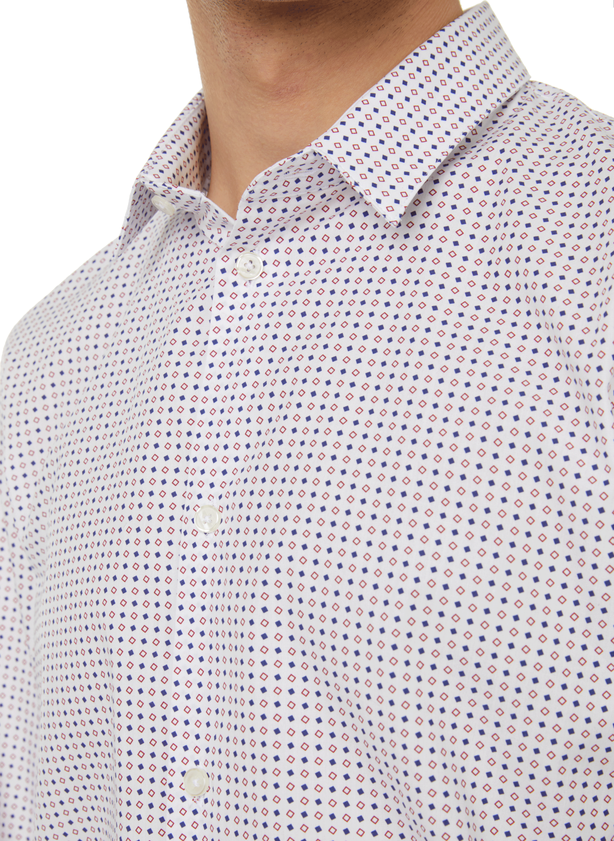 Printed cotton poplin shirt AU PRINTEMPS PARIS Multicolour