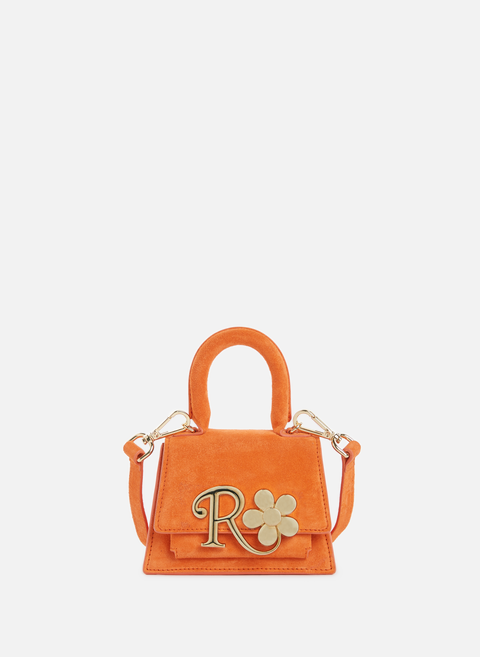 حقيبة كتف صغيرة من جلد الغزال برتقالية من تصميم ريتشارد كوين 