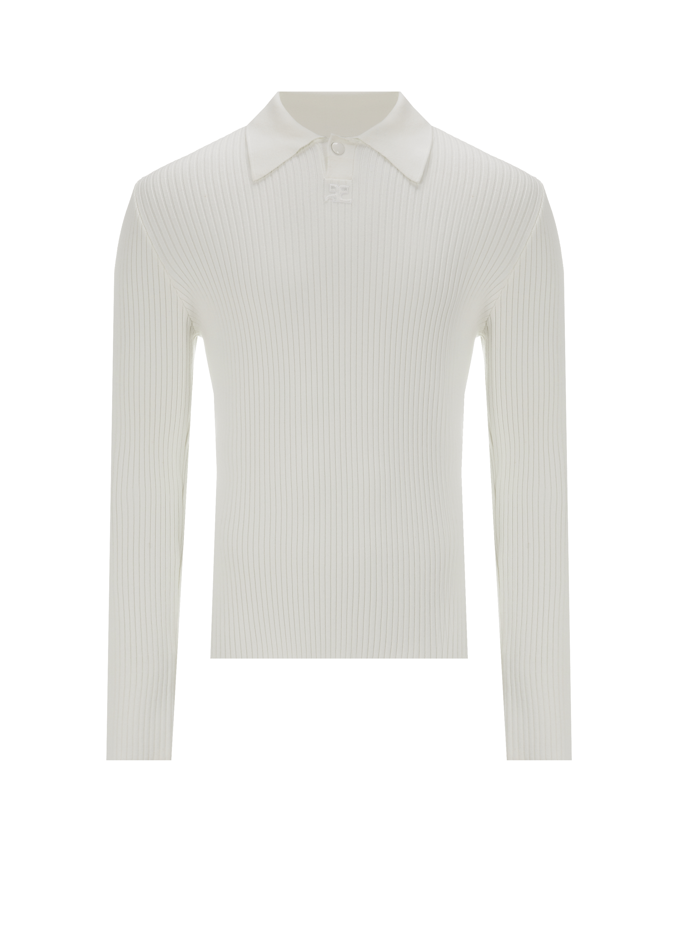Polo manches longues côtelé