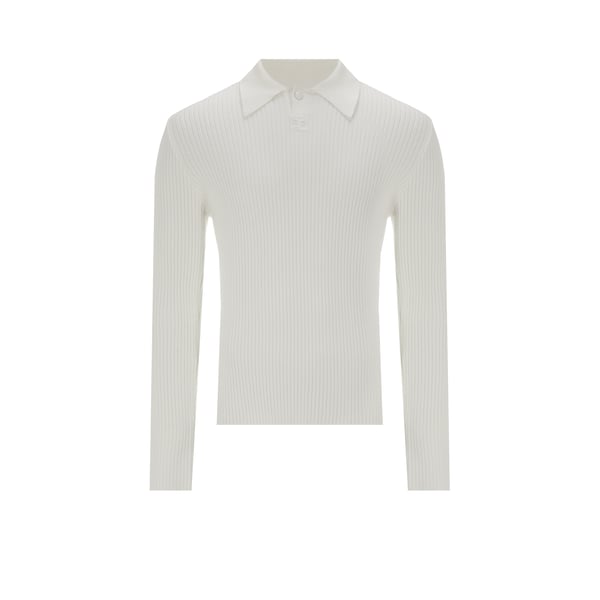Polo manches longues côtelé