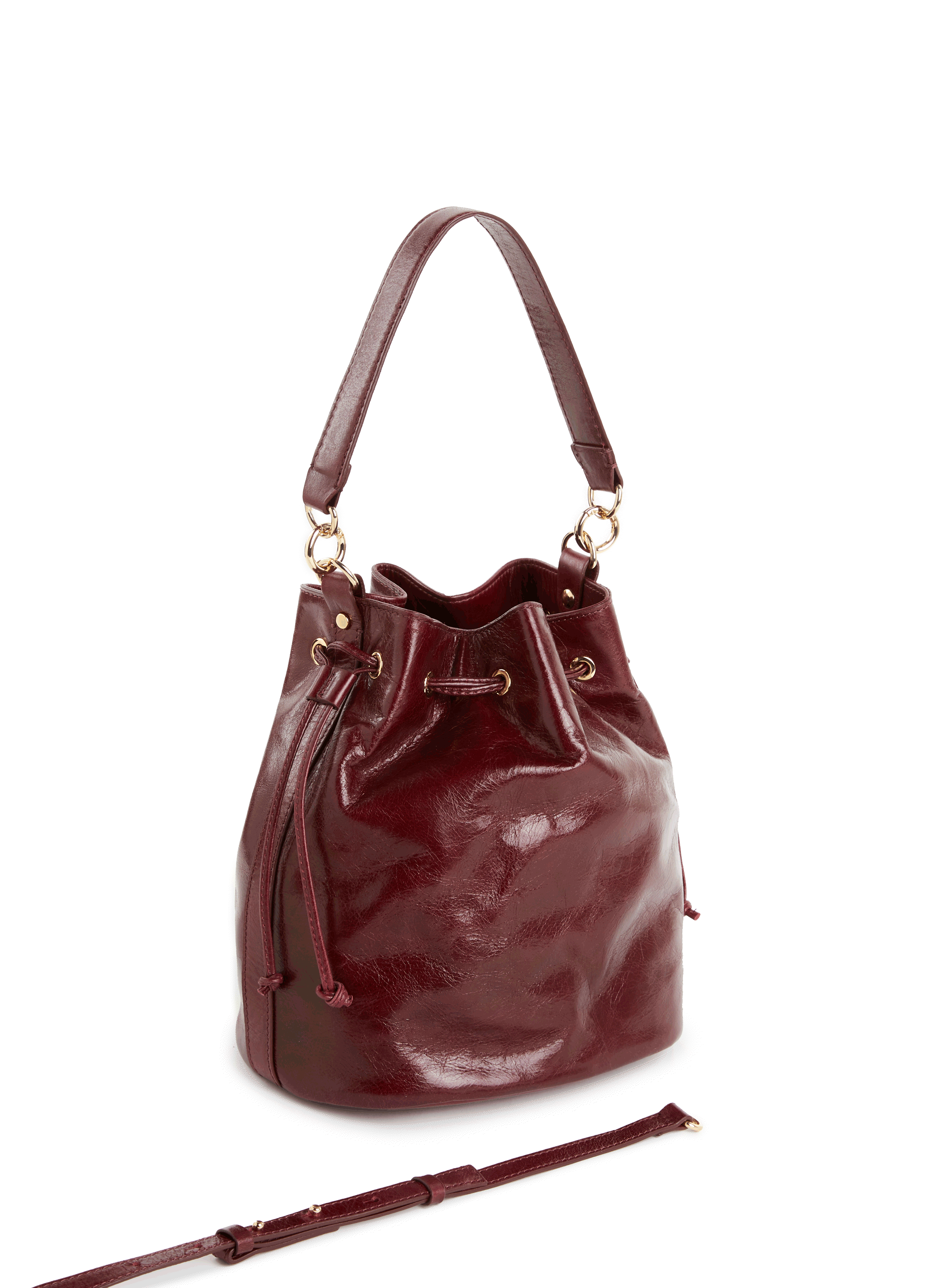 Sac seau en cuir