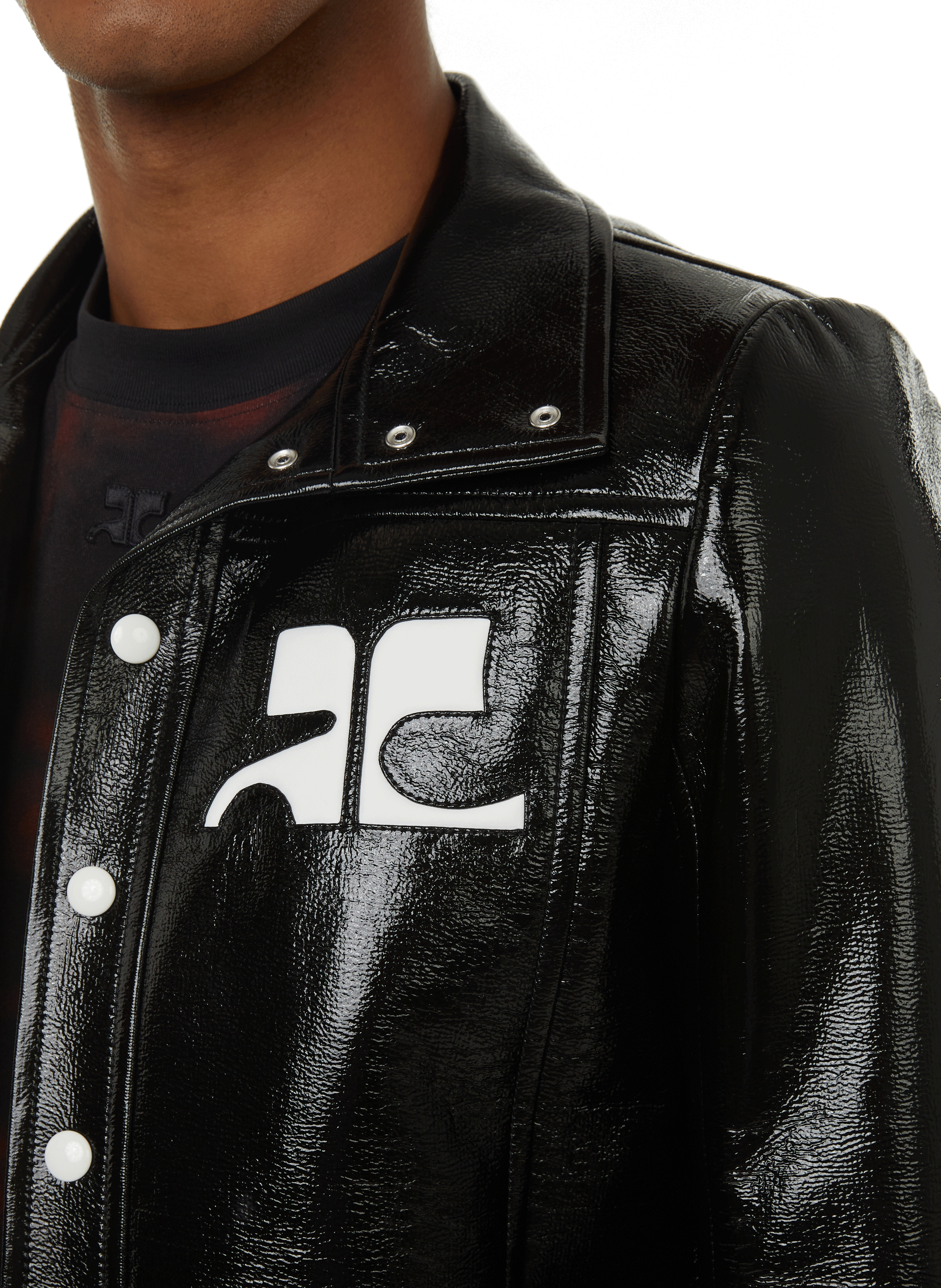 Iconic patent jacket COURRÈGES Black