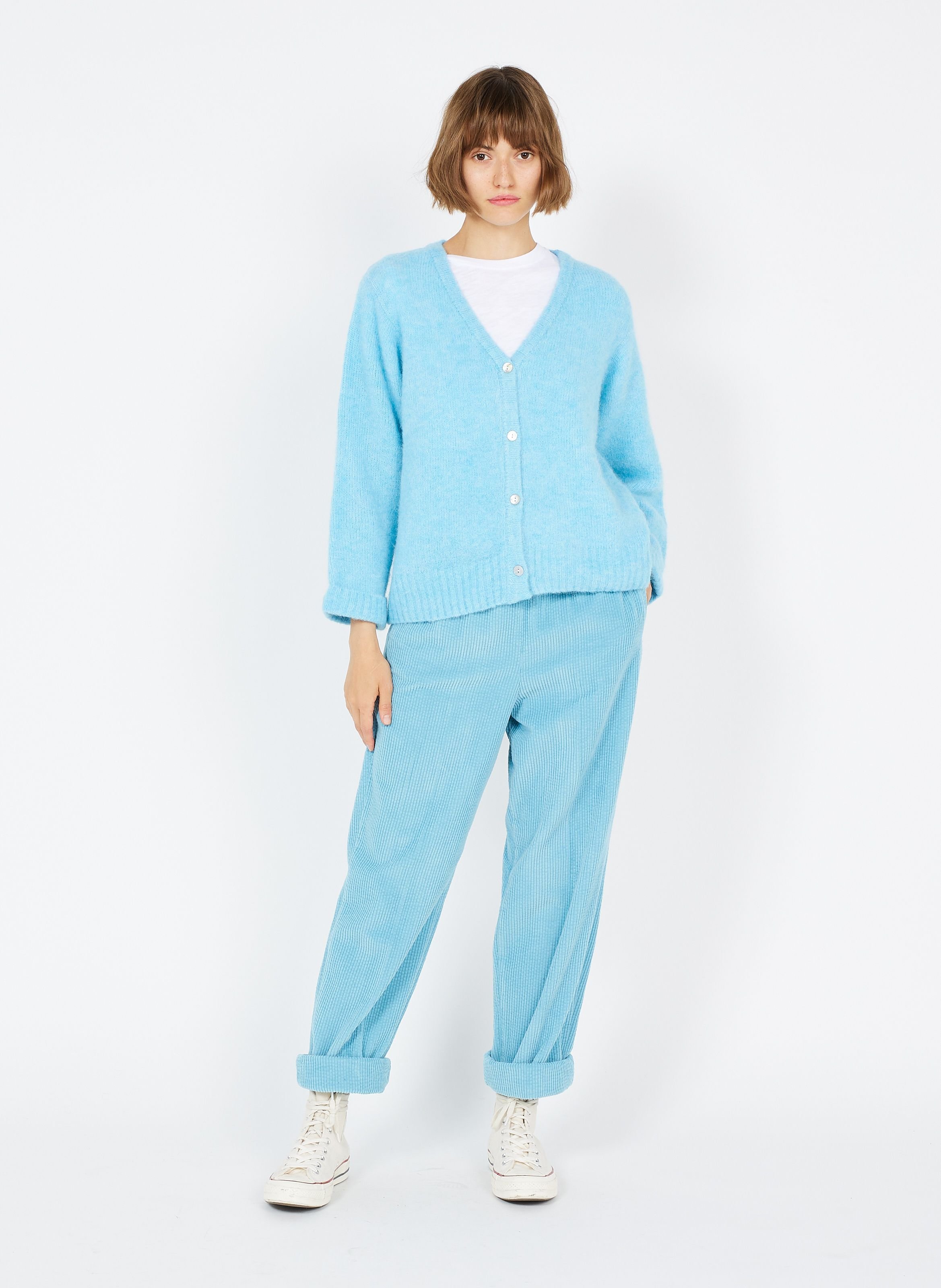 Tee-shirt droit à col rond en coton sonoma AMERICAN VINTAGE Blanc