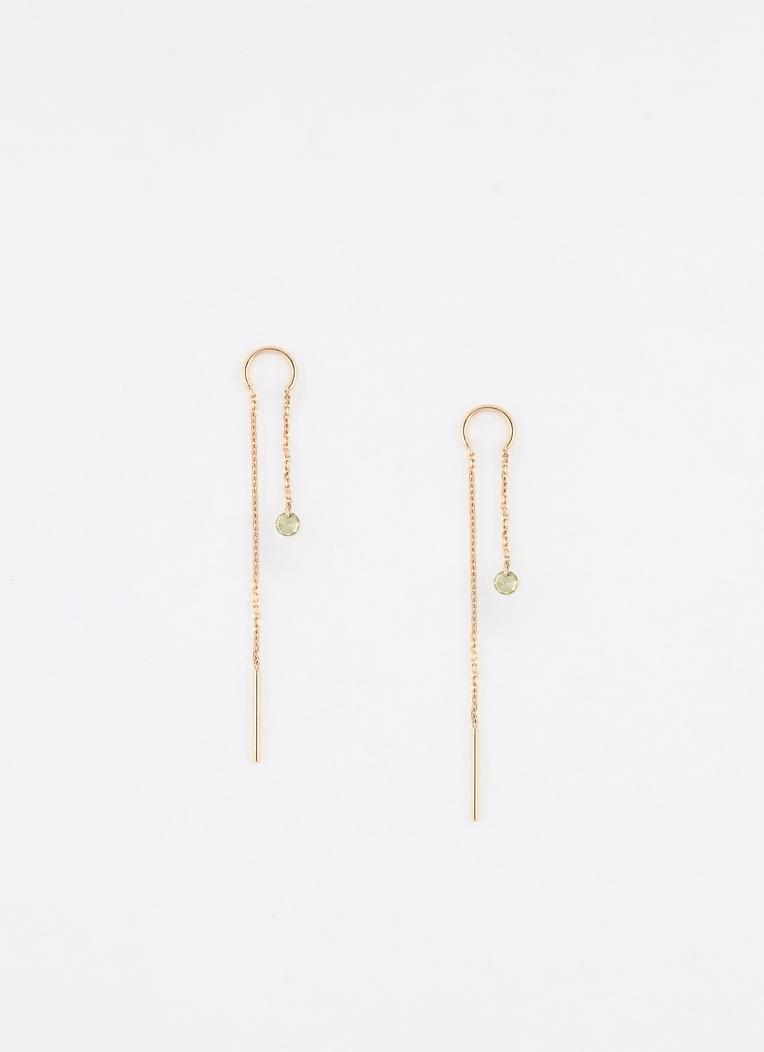 Boucles d'oreille aqua lavande plaqué or ANNA SOTTILOTTA Vert