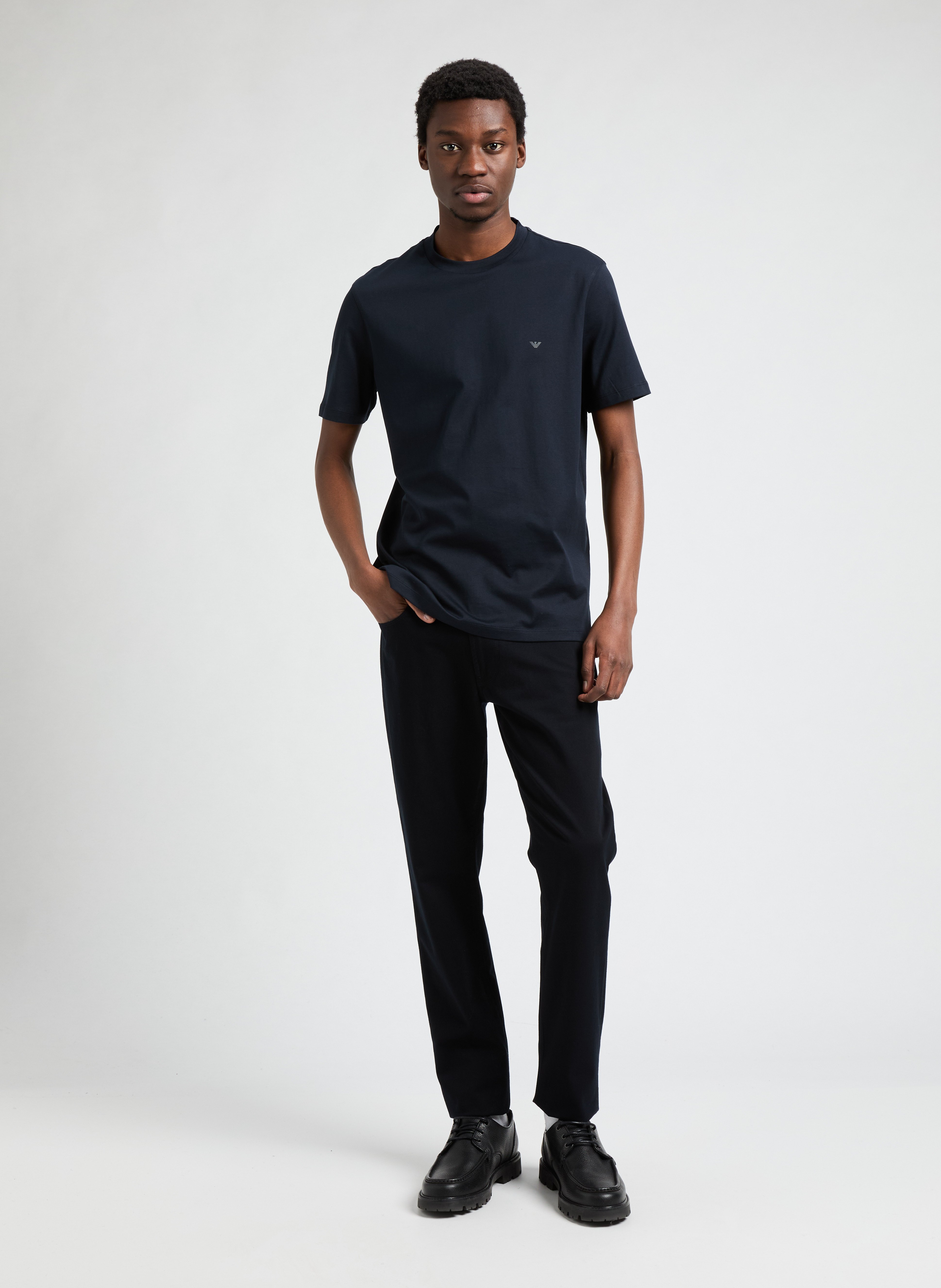 Cotton T-shirt EMPORIO ARMANI Blue