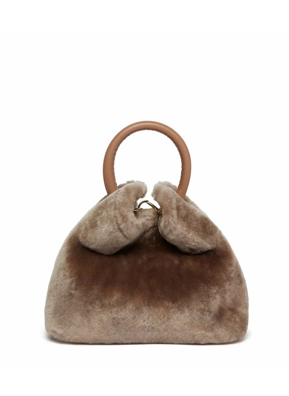 Sac baozi en shearling Marron by ELLEME ELLEME Sac baozi en shearling Marron