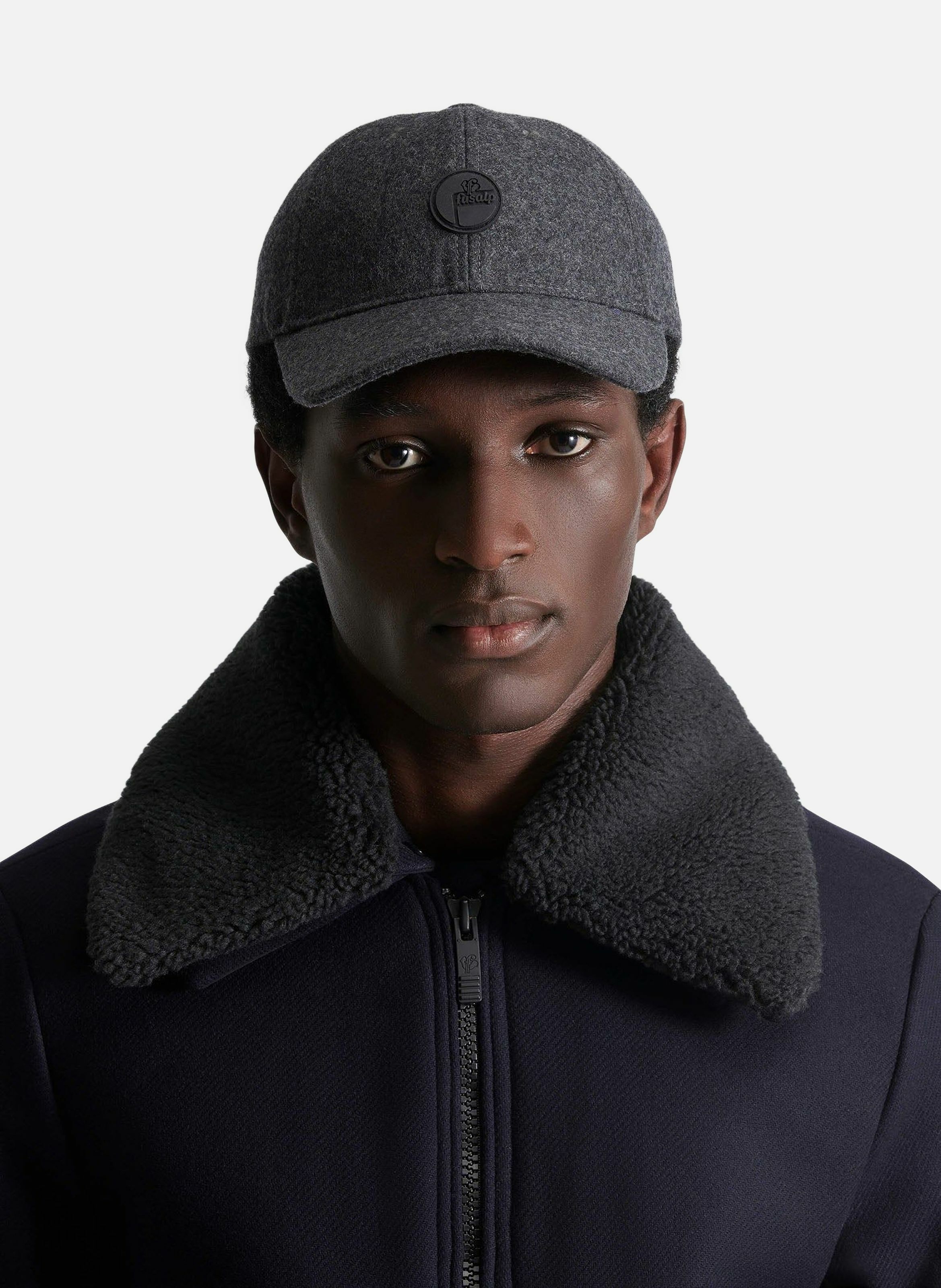 Casquette wool cap laine FUSALP Noir