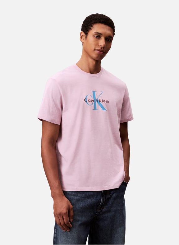 T-shirt à logo en coton Violet by CALVIN KLEIN CALVIN KLEIN T-shirt à logo en coton Violet