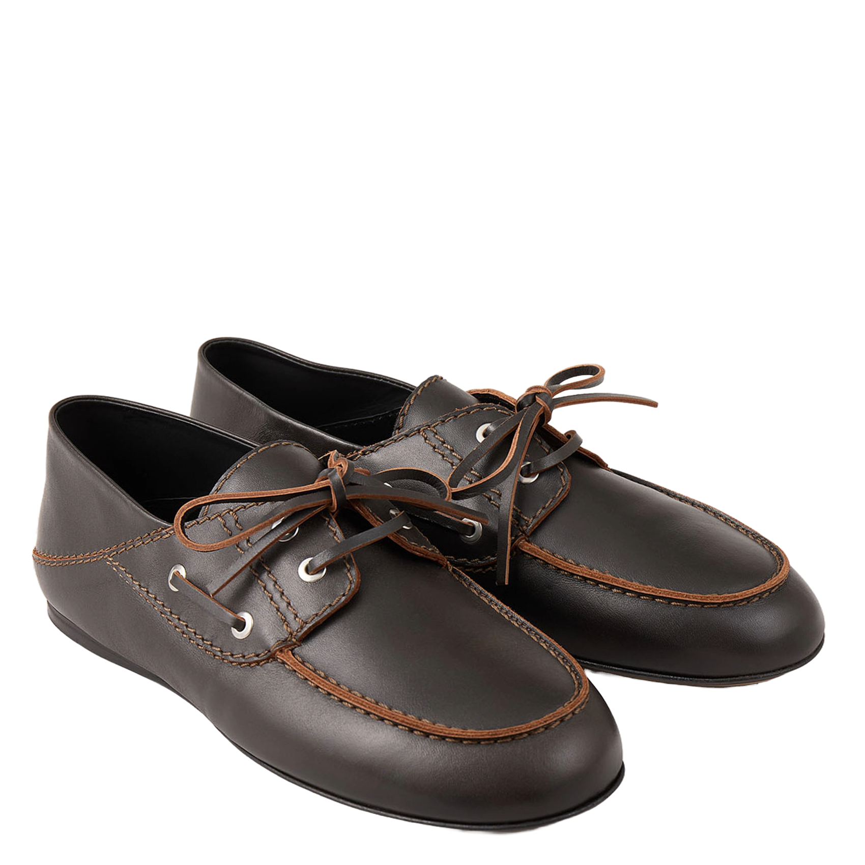 Derbies en cuir SANDRO Marron