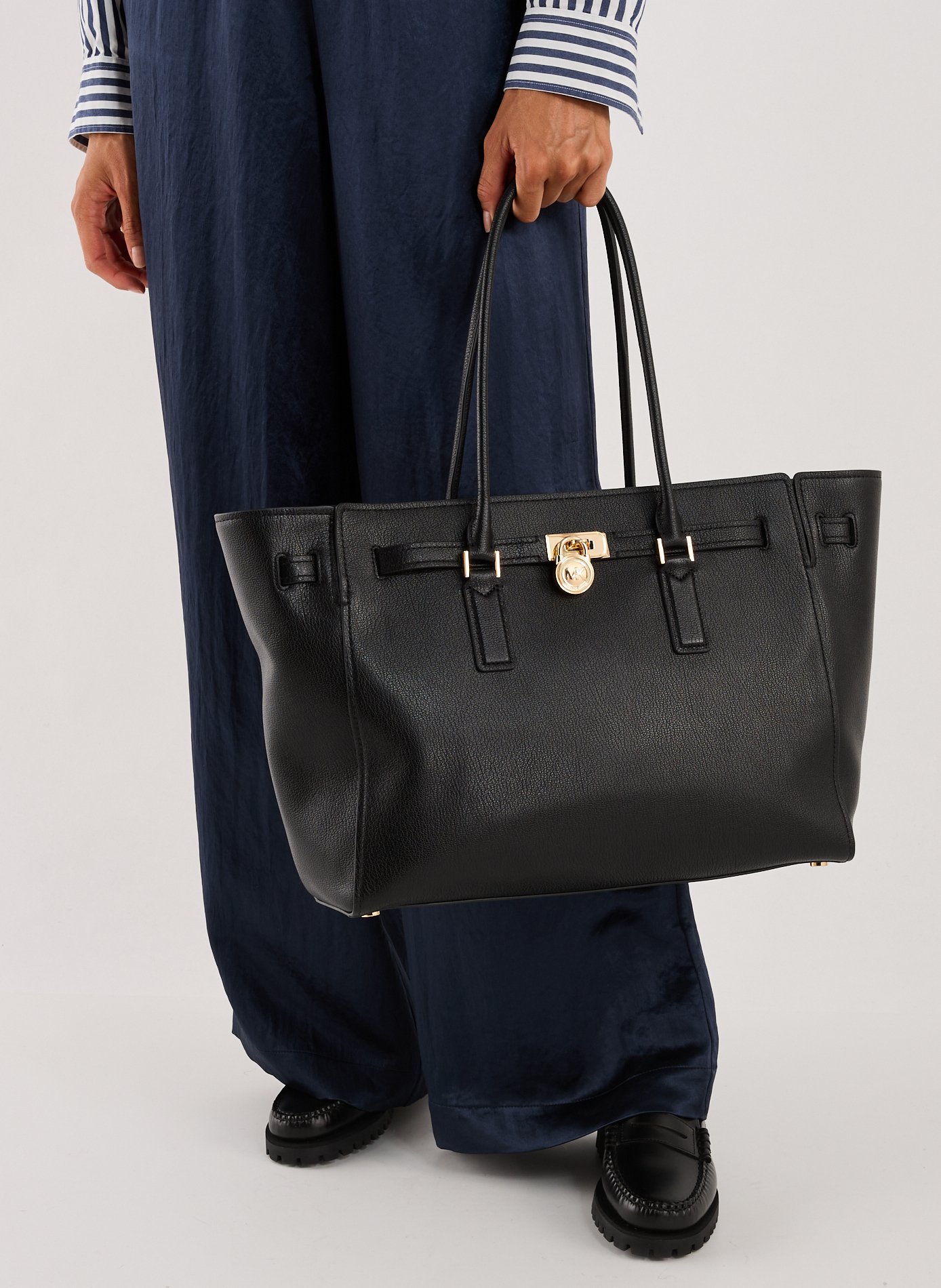 Sac cabas en cuir de vache MICHAEL KORS Noir