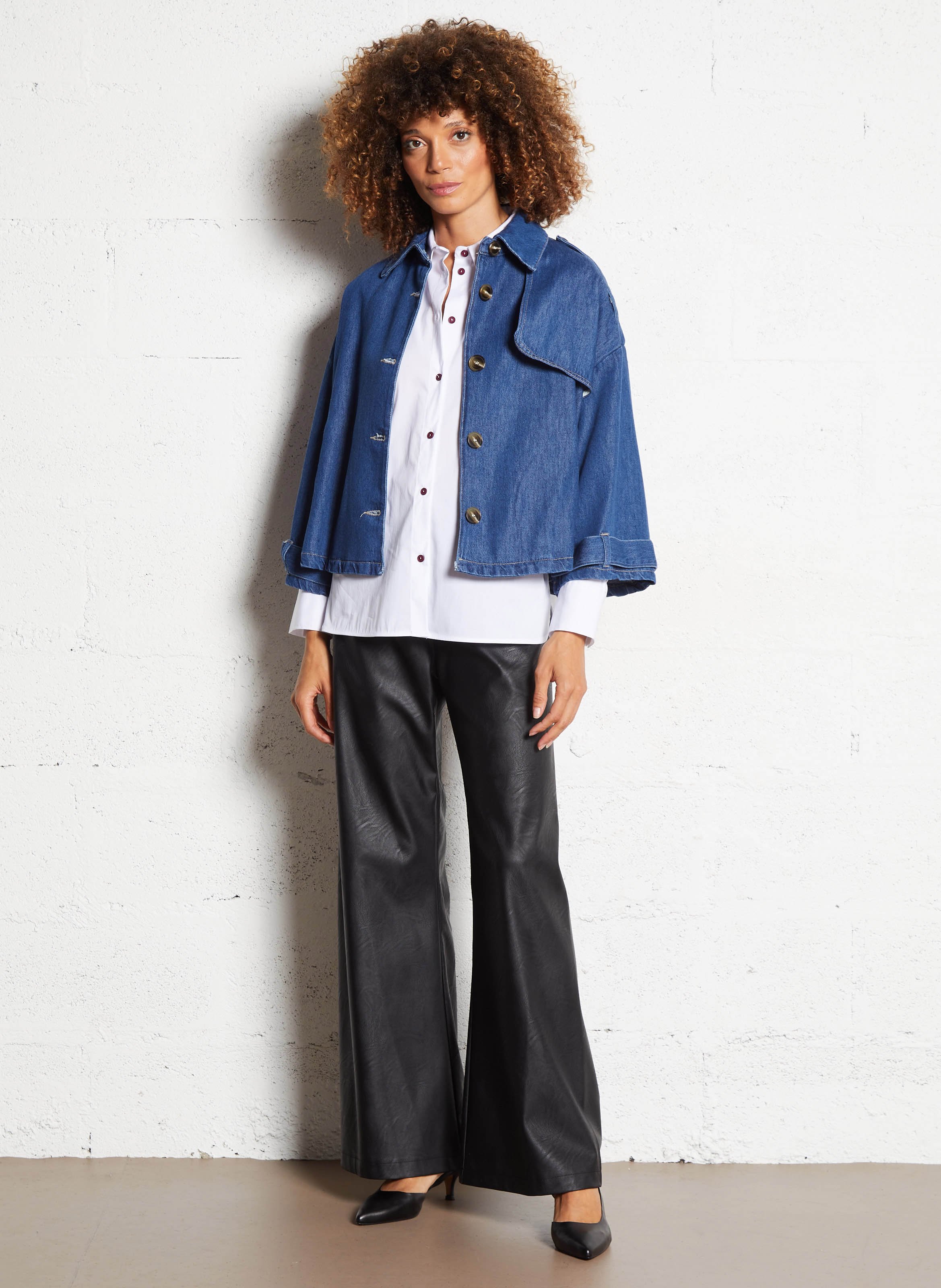 Escarpins pointus à bride en cuir vadim MAISON 123 Noir