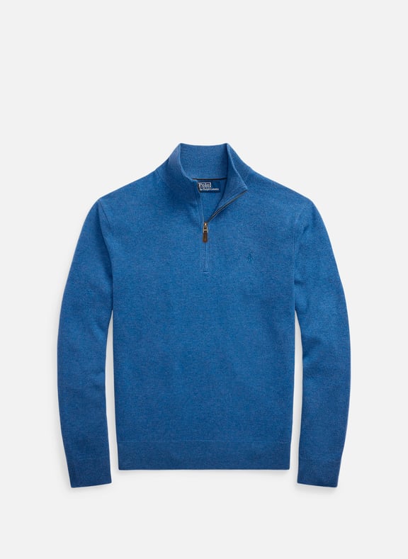 Wool zip-neck jumper Blue by POLO RALPH LAUREN POLO RALPH LAUREN Wool zip-neck jumper Blue