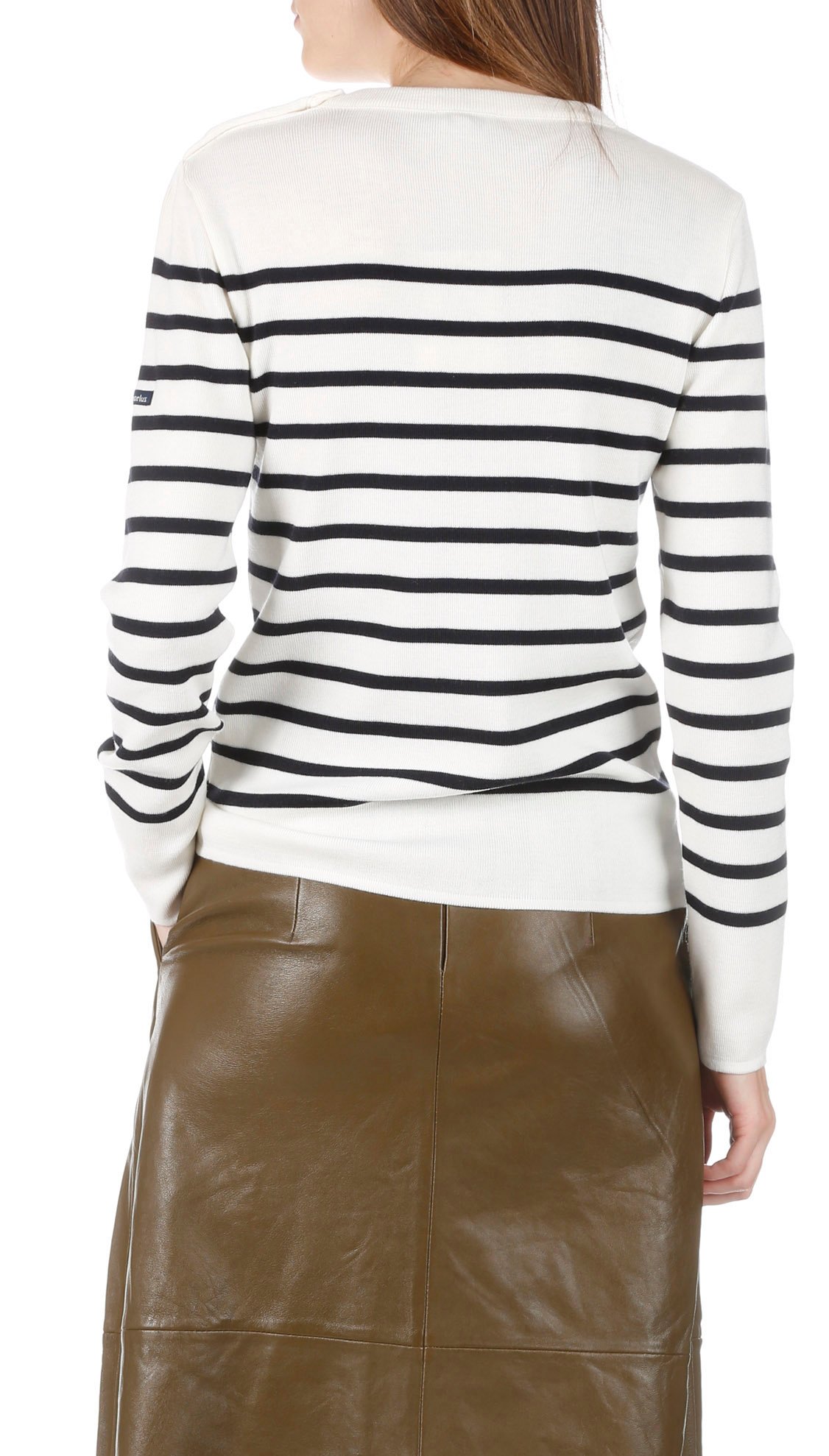 Pull col rond rayé en laine briac ARMOR-LUX Bleu