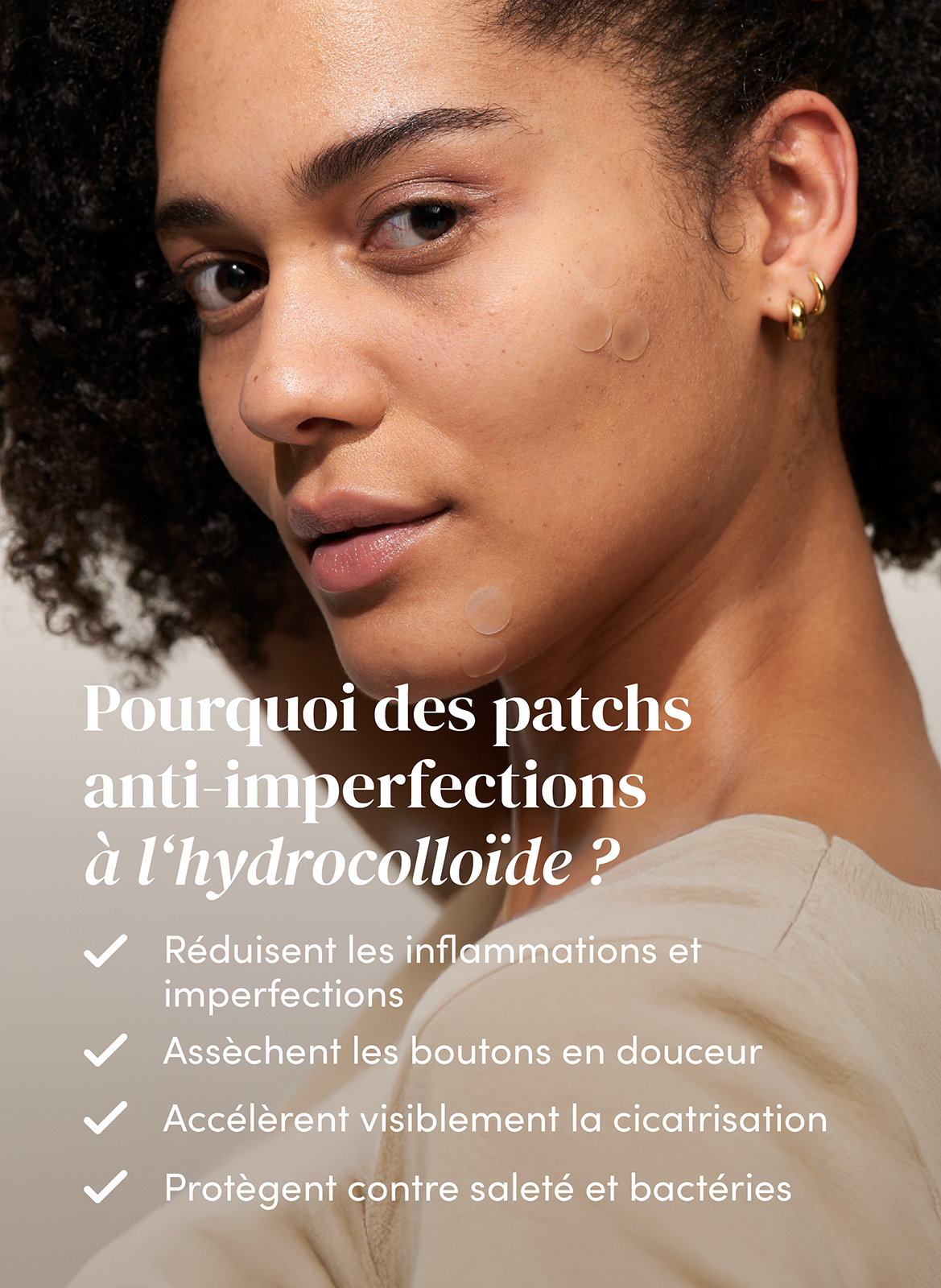 Patchs anti-boutons APRICOT No color